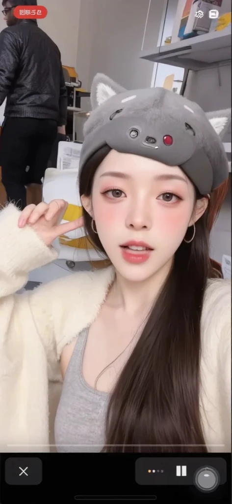 Arad woman in green frog hat,The eye, xintong chen, young cute wan asian face, wan adorable korean face, young lovely Korean faces, 2 0 2 0 fashion, she has a cute expressive face, She has a cute face, wearing a cute hat, xision wu, wenfei ye, headshot profile picture, chengyou liu