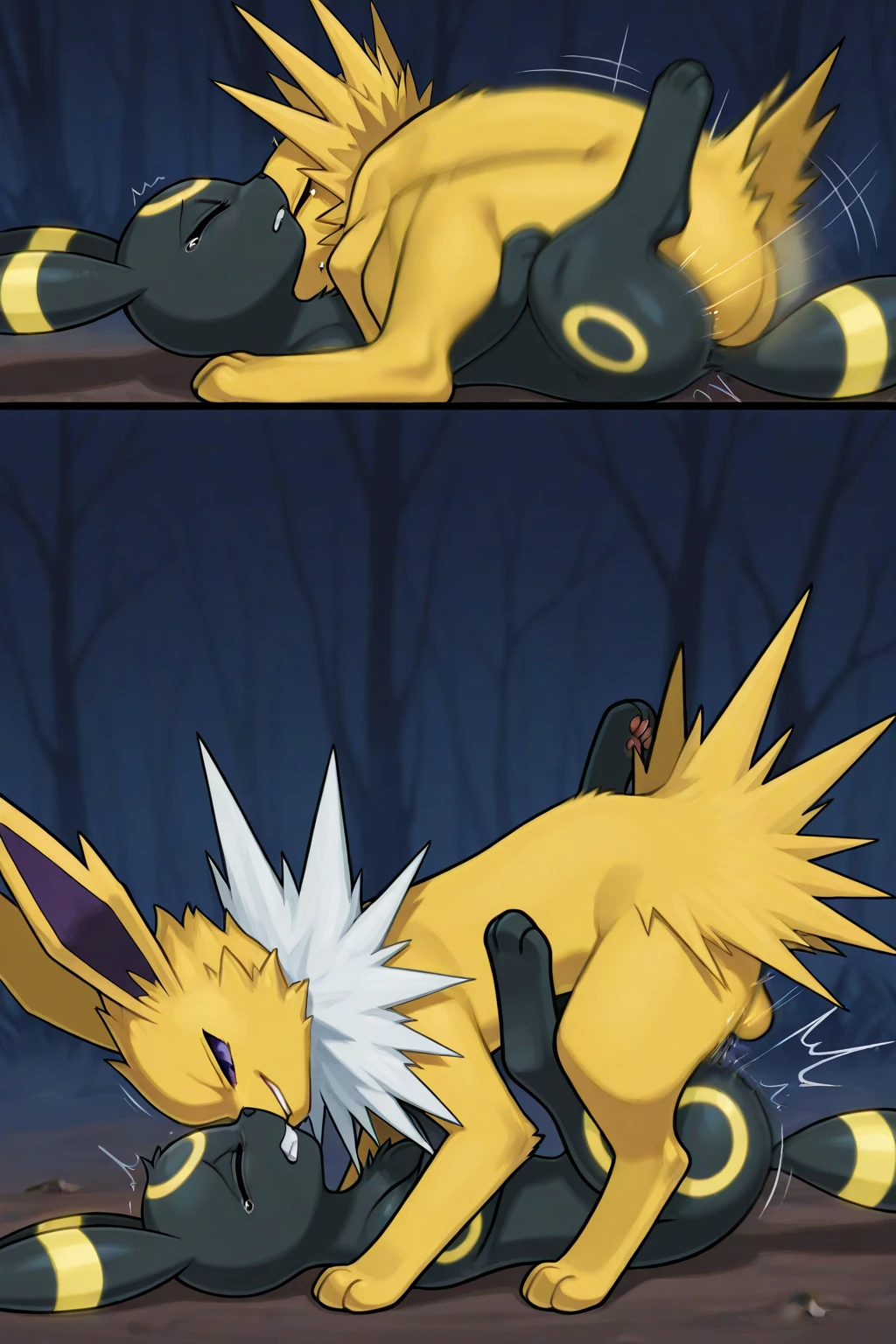 (feral:1.4), (quadrupedal:1.4), fluffy, romantic lighting, night time, in a room, on a bed, \(pokemon\), (Eevee:1.4), (((quadruped, feral, canine))), (in heat:1.4), (Loving expression:1.4), looking back, (by Rukifox:1.2), (By hioshiru:1.2), blushing, (petite:1.4), (petite hips:1.4), (petite body:1.4), (duo:1.4), (petite:1.4), (Canine pussy:1.4), (Plump labia:1.2), (Arousal juice:1.2), (Sitting on lap:1.2), (Brown fur:1.4), (Brown crotch:1.4), (Male pov:1.2), (canine penis:1.2), (Vaginal penetration:1.4), (Male furry hips:1.4), (Rear view:1.4), (Knotting:1.4), (Deep penetration:1.4), (Cum inside:1.2), (Internal view, cum in womb:1.2)