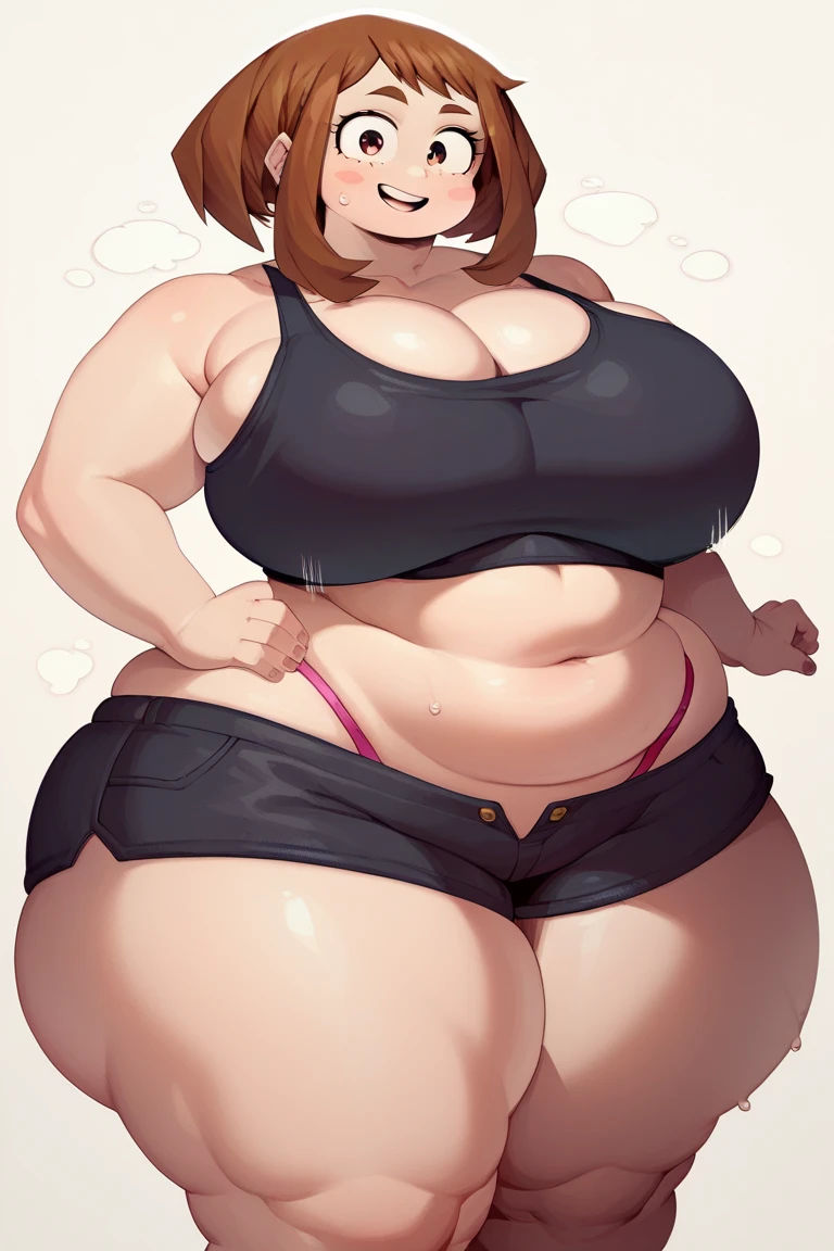 charturnerv2, A character turnaround of a ((1 nude girl, chubby face, flabby arms, love handles, saddlebags, bra fat)) wearing (nothing), Multiple views of the same character in the same outfit, 
masterpiece, best quality, ultra high res, full body, simple background, white background,