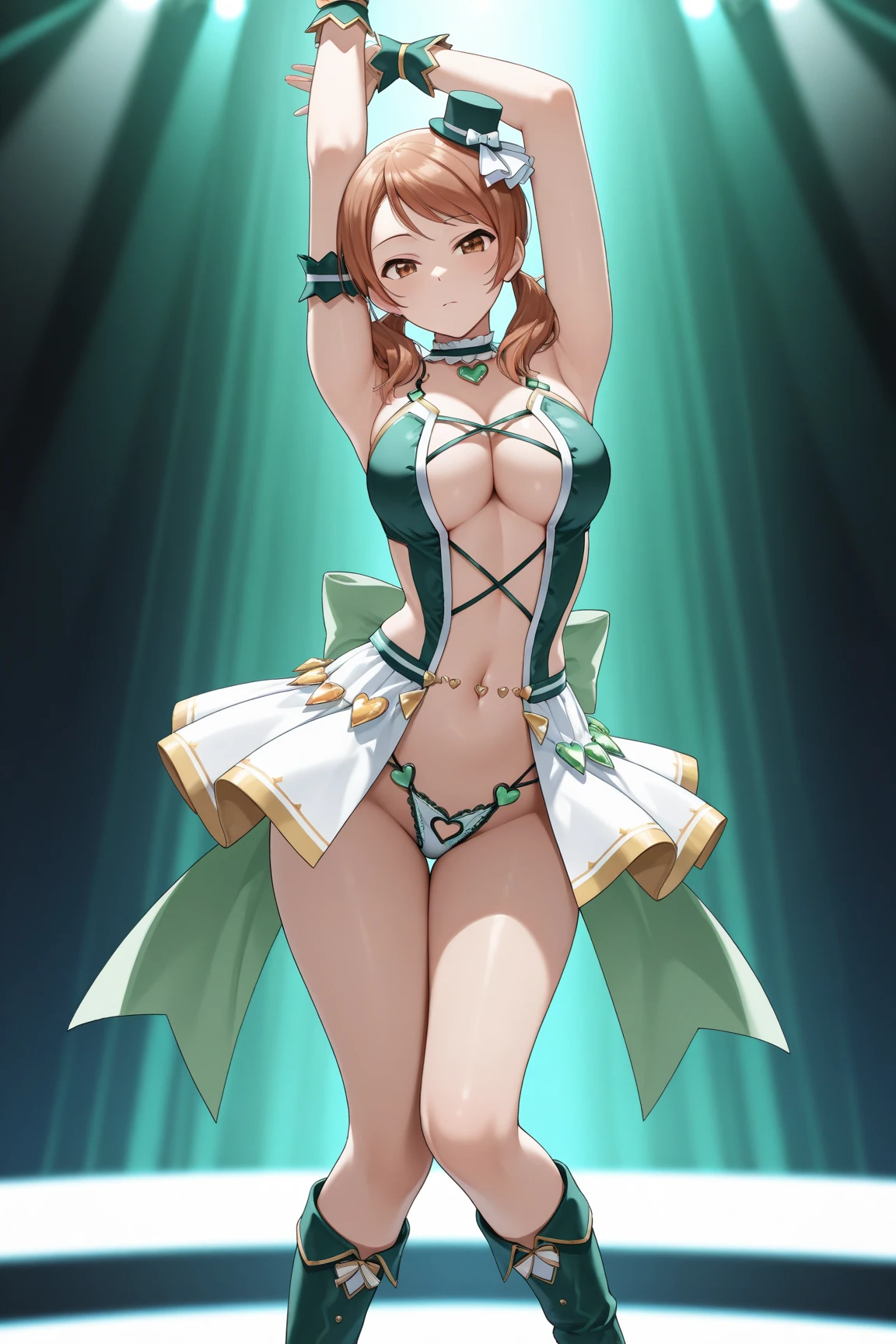 Beautiful elf lady, 1 Girl, Full body, Doing a sassy pose, Spellcasting pose, Best quality, Ultra Detail, 8K, Ultra high realistic, Detailed face, Love eyes pupil, Masterpiece, (Naked:1.3), (Blushing:1.3), Milf, , Oily skin, Ahegao face, Open breast, Big thighs, Summer mini bikini, Dark Gothic Makeup, Blade and soul, Final fantasy 14 style