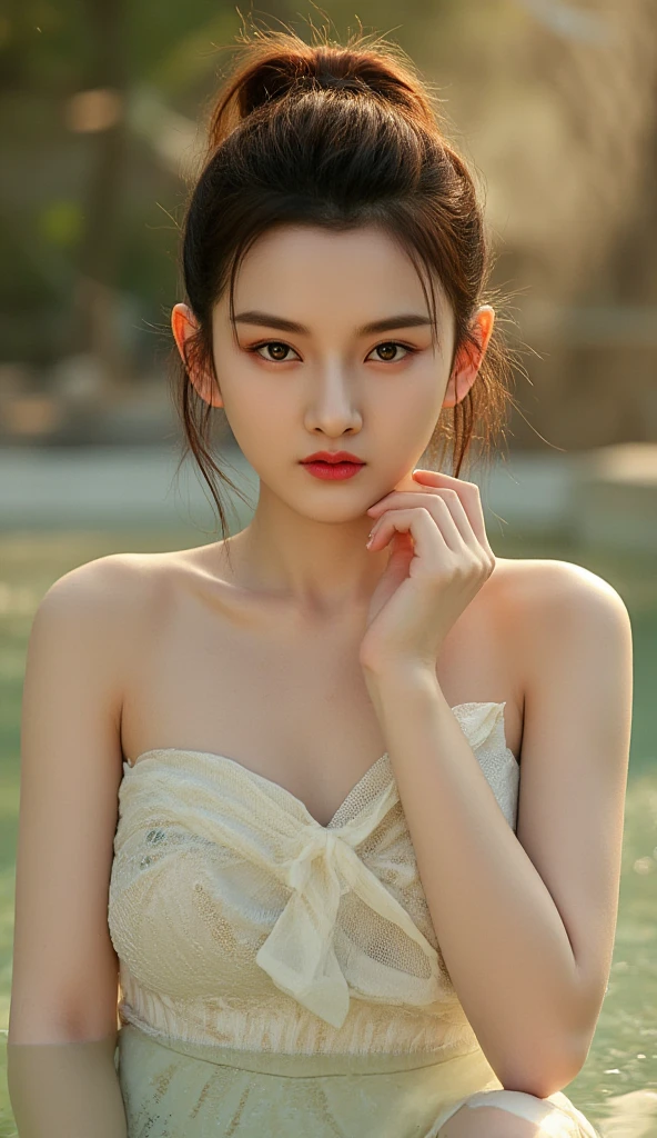 8k, Ultra-high resolution, Highest quality, masterpiece, 三分割法によるphotograph,Surreal, photograph, 1 Girl, (16 years old:1.3), pretty girl, Cute Face, 細部までBeautiful Eyes, 細かくdetailedに,masterpiece,One Girl:1.2,Japan Female Teachers,full body,Serious expression,Black short hair,hair bun,Super Beautiful Girl 4,((1 girl:1.4)),Shine, Natural skin texture、(Stylish clothes:1.4)、(The highest rank of ceremonial attire:1.4)、Attractive girl、16 years old、(Perfect female body:1.4)、(女の子のポートレートphotograph:1.4)、(Photorealistic images:1.4),Fantasy art,(Beautiful Face:1.4),Beautiful and attractive eyes、Beautiful Eyes、(Tight waist:1.4),Beautiful leg line beauty,(9 Beautiful girls with perfect body proportions:1.4),Red lips,(choker:1.4、necklace:1.4、Earrings:1.4),Looking at the audience,(((Ideal body type))),A-cup small breasts :2,、Portraiture:2、Perfect Anatomy、鮮明なdetailed、detailed,Fashion magazine cover,Thin lips,Gray background ,完璧でBeautiful Face ,完璧でCute Face, Skin with attention to detail, Perfect limbs、Narrow waist,Looking at the audience,(((Ideal body type))),A cup small breasts :2,Portraiture:2,Perfect Anatomy,鮮明なdetailed,detailed,Surreal,Light and shadow,spotlight