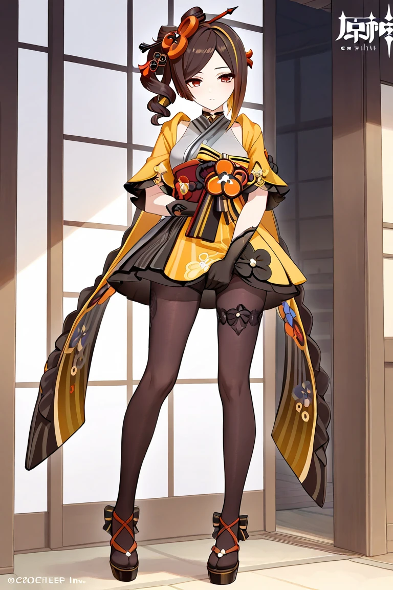 score_9,score_8_up,score_7_up,<lora:genshin_pony_v2:1>,1girl, solo, sitting, blush, thighs, highres, chiori_\(genshin_impact\), hair_stick, elbow_gloves, yuki_usagi_\(snowcanvas\), lace_trim, parted_lips, black_thighhighs, white_background, ribbon_choker, ear_piercing, wide_sleeves, black_pantyhose, black_gloves, looking_at_viewer