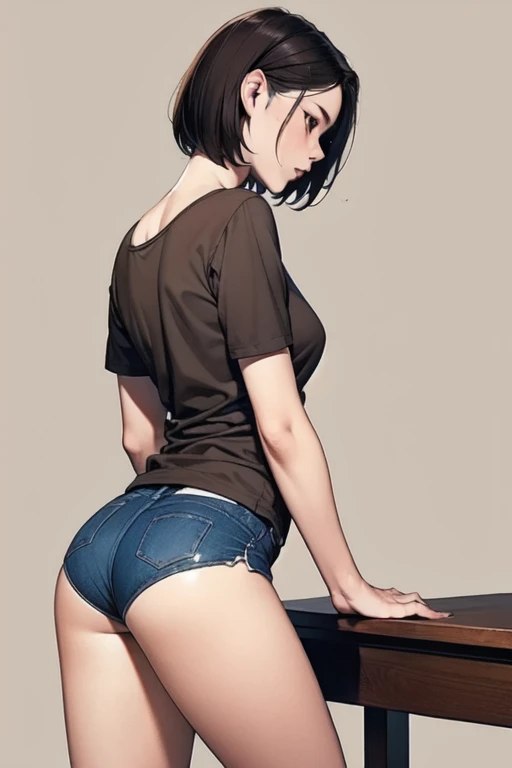 (masterpiece:1.2, highest quality), (realistic, photorealistic:1.4), beautiful illustrations, (natural side lighting, movie lighting), Depth of written boundary,(((back view)))、
looking at the viewer,Front view, 1 female, mature woman, 50 years old, everyday wear、Aunt、perfect face, symmetrical face, shiny skin,
Knitwear in random colors、random hairstyle、Big eyes, droopy eyes, long eyelashes、beautiful thighs、tall、beautiful hair, beautiful face, fine and beautiful eyes, beautiful clavicle, beautiful body, beautiful breasts, beautiful thighs, beautiful feet, beautiful fingers,
((fine fabric texture)), smile、tilt one's head、
(beautiful scenery),(bedroom background), Are standing, (smile), (((skirt lift, Panties and garter belt visible)))