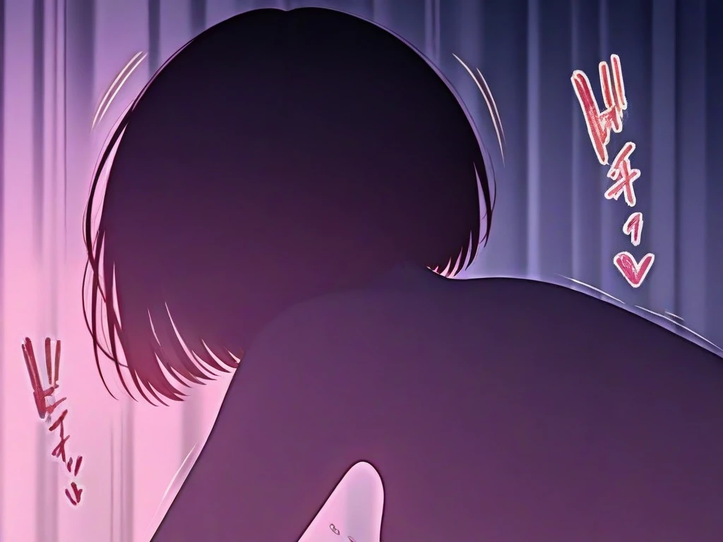 8k short hair, Detailed eyes, Surprise, Dislike, Feel, Eyes shining, Small breasts, Trembling, Black eyes, Black hair, Cute, Raise hands, Cute nipples, Open mouth, Sweat on face, Naked, Bending over, Perfect hands,Focus on the big butt, Stick your ass out and your anus gets stretched(Subjective) Fingers touching the anus from below, a man behind, blocking the hole, blocking the anus, white breath from the anus