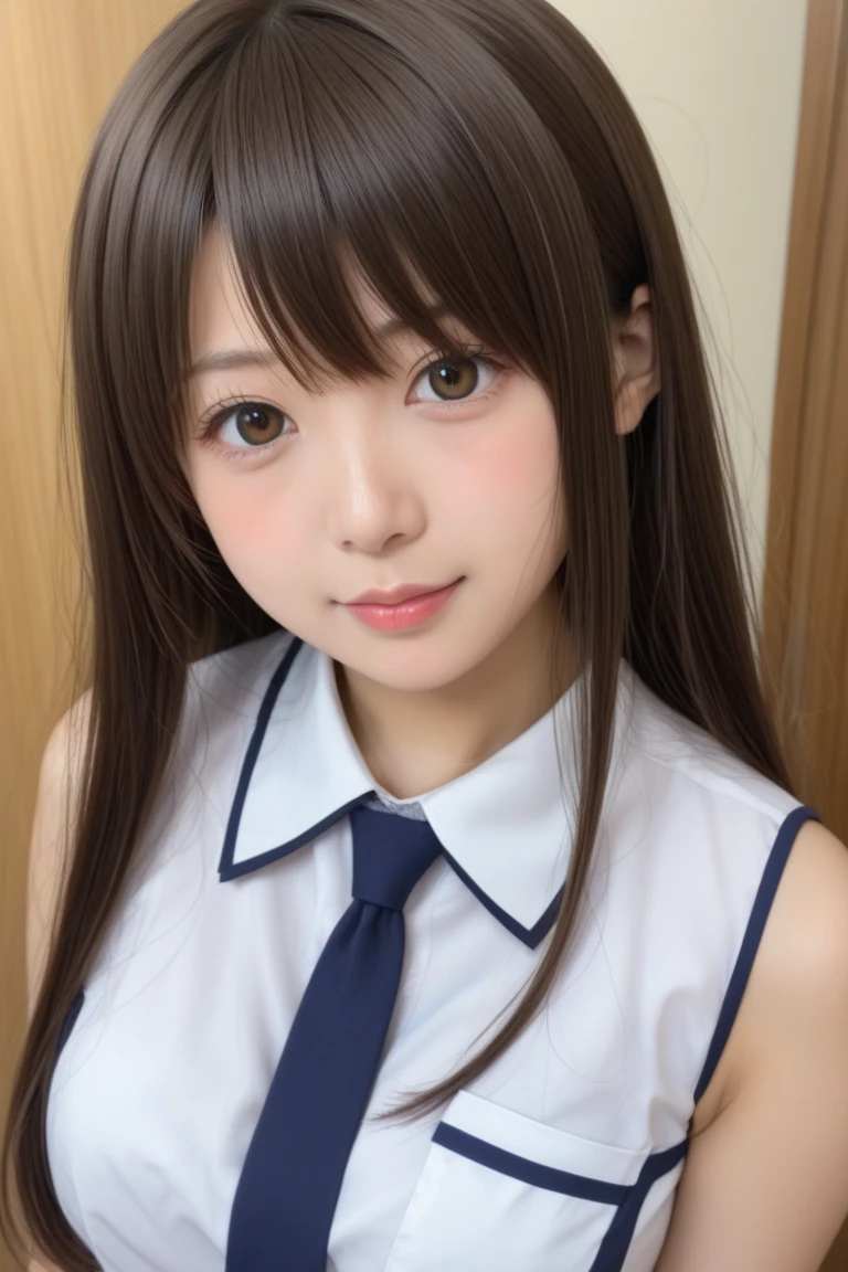 ((Tabletop, Highest quality, High resolution, Hmph, Pixel perfect, 4K, Hmph, Hmph))), One Girl, single, alone, Beauty、The whole body is visible、 ((Mid-wave hair, bangs, Brown Hair)), ((Brown eyes, Beautiful eyelashes, Realistic eyes)), ((Detailed face, blush:1.2)), ((Smooth texture:0.75, Realistic texture:0.65, Realistic:1.1, Anime CG style)), Medium chest, Dynamic Angle, Perfect body, ((Red bow tie, , , White shirt, Black Skirt, Checked skirt)), City stairs、Looking up from the bottom of the stairs、Very embarrassing panic smile, looked back、Leaning forward、(The wind blew up her skirt, exposing her buttocks....................、Touch your buttocks with both hands、Light blue lace panties)、