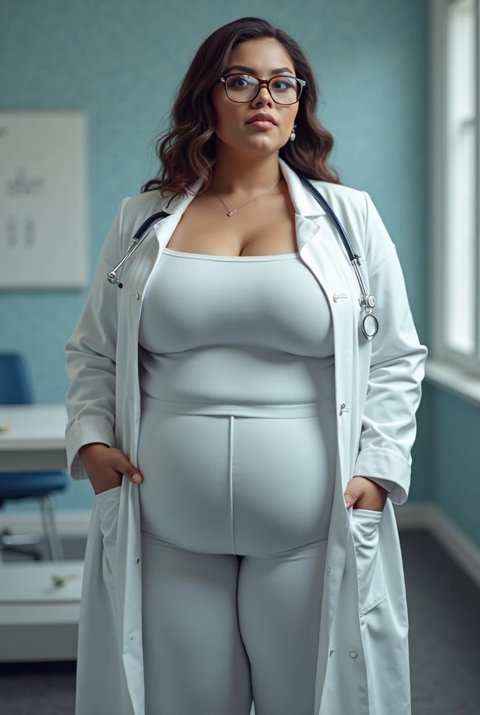 (8k, ultra-high resolution, highest quality, masterpiece:1.2), ultra-realistic, (realistic, photorealistic:1.37), (realistic skin:1.2), ultra-detailed, Canon EOS RP, 8k, Korean mature woman, sparkling smile, detailed face, (((obese)))、 (((super curvy,))) ((super voluptuous,)) walking, ((full body shot)), nurse cap, tight mini skirt nurse's uniform, stethoscope, (short hair), indoor hospital corridor, nameplate,