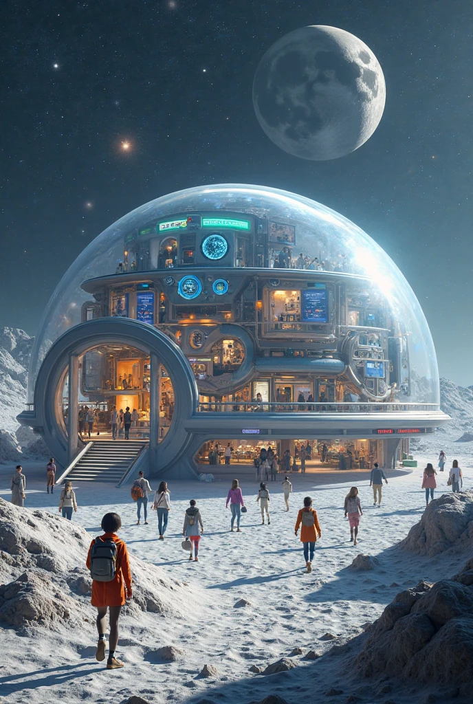 A school in space model
