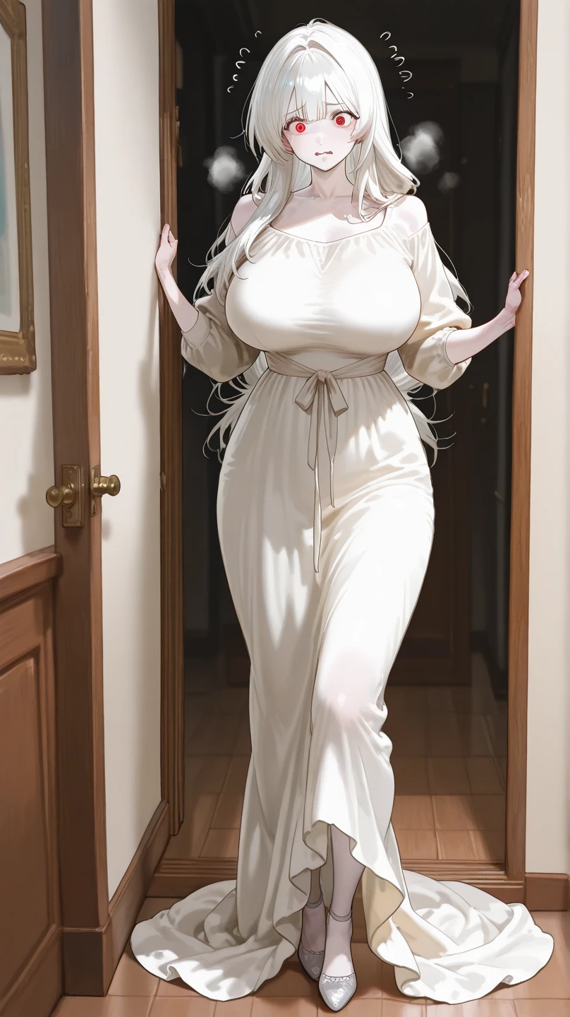 Best quality, masterpiece, ultra high res, raw photo, beautiful and aesthetic, deep shadow, fairy theme,(ultra detailed:1.3),
1girl, dynamic pose, headdress, (beautiful face, detailed eye:1.2), embarrassed, drill hair, long hair, blonde hair, gradient hair, yellow eyes, solo, (busty breasts, gigantic breasts:1.1), big hair, blue hair, divine goddess, looking at viewer, indoors, royal palace, luxurious bedroom, canopy bed, candlelight, room full of curtain, astraea, full body, Calca, Calca Bessarez, white tiara, (white dress:1.3)