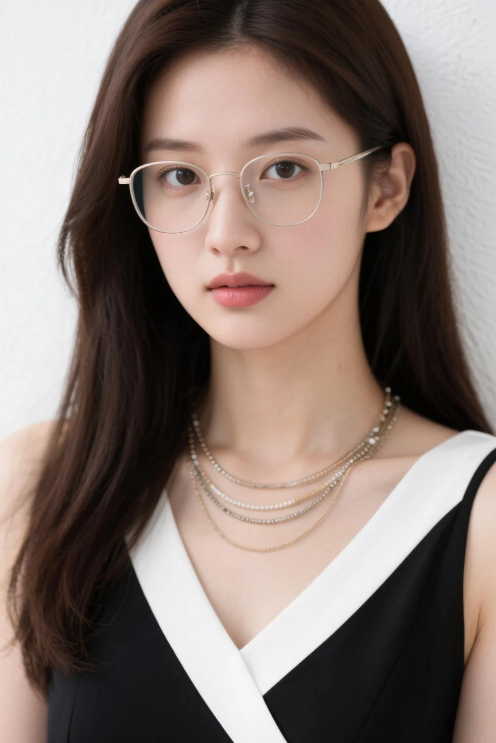 Top image quality、136), (breasted:1.46), (l boobs ipst boobs ,round glazed braids、with round face、30-years old、bbw、Funny woman with round glass pigtails、with round faceの美しさ、Crisp eyes、with round face、Lashes long、(wears glasses,Round glasses、round glazed braids、with round face、dark spots between eyebrows、w boobs ideas,Atol Oppa Library), (beautiful flower boobs、