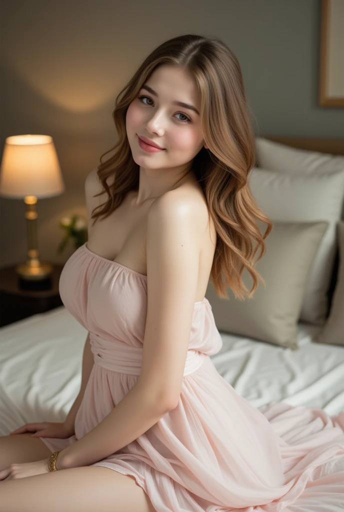 Elsa beautiful cute girl beautiful eyes beautiful body cute dress in bed full body
