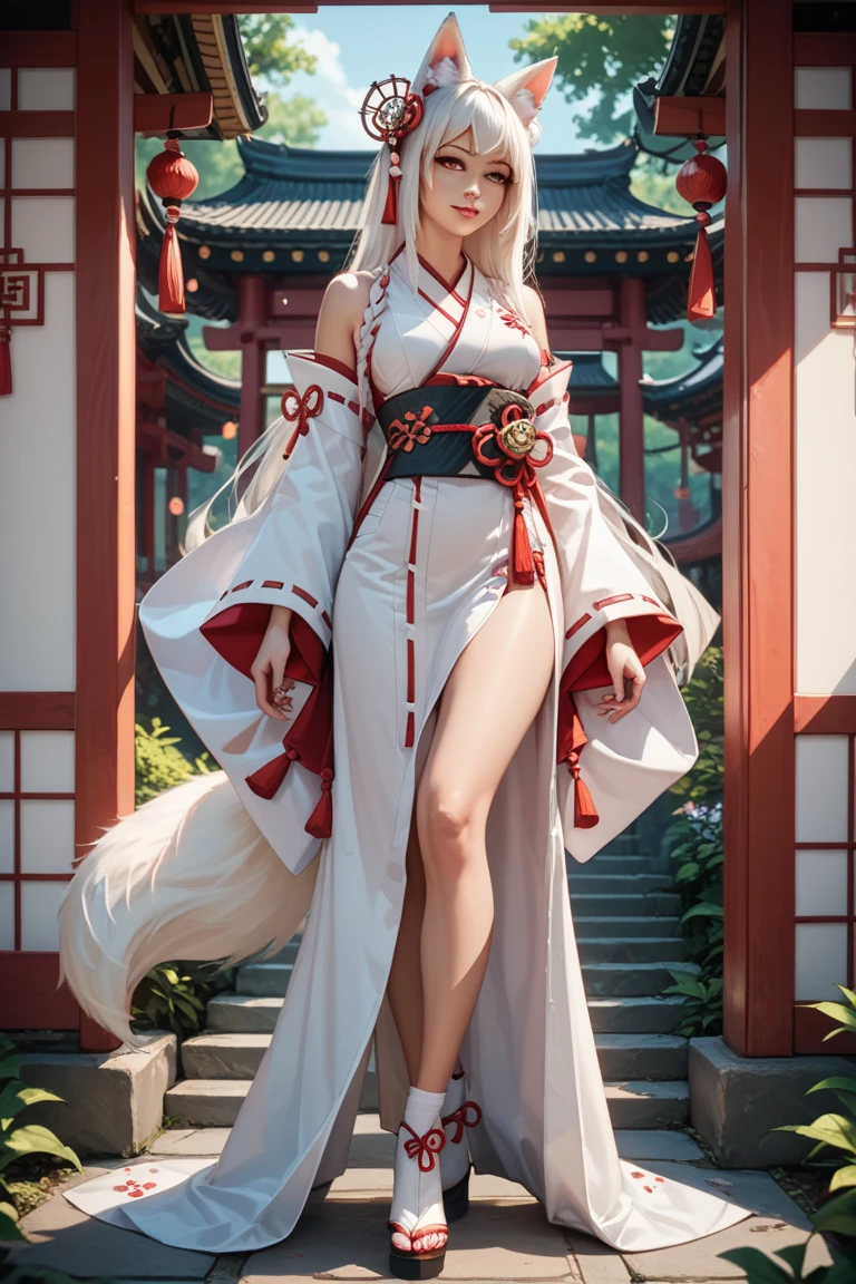 (masterpiece, Highest quality, 1 female, alone, Exquisite detail, chromatic aberration), (Realistic), (skin), ((breathe)), (Silver Hair, Blunt bangs, Short cut straight long hair, Short bangs, Silver Hair), Beautiful Hair, Red headdress, highlight, Hair on one eye, Beautiful Eyes, Purple eyes, Thick lips, Earrings, Sharp Eye, ((Gold and white kimono)), ((Symmetrical eyes)), ((Perfectly symmetrical body)), ((Perfectly symmetrical hands)), (PurerosFace_v1:0.3), Full moon night, ((Own, Natural light))), Bright lighting, Flowers Blooming in background, In front of the audience, ((Central Shot, from the front, (Face and shoulders))), Mysterious atmosphere, colorful Flowers Blooming around, Light colored background, 着物を着たShrine maiden, 美しいShrine maiden, Shrine maiden, ファンタジーのShrine maiden, 占いのShrine maiden, Fantasy Photography, Japanese style, Elegant cinematic fantasy art, Fantasy Woman, Magician Portrait, A powerful wizard surrounded by mystical colorful flowers, Embracing a shining heartrystal ball, Eyes glowing with mystical energy, The spell that escapes from her mouth, A vibrant, pulsating, rainbow-colored vortex of magic appears in the air., The magic permeates, Flowers Bloom, Sacred creatures gaze upon with awe, Threads of magical energy dance, Uncover hidden areas, Uncovering the secrets, Capture the essence of this enchanting moment、Highest qualityのキャンバスに魔術の神秘的な力を生き生きと表現します。. Highest quality, masterpiece, ultra High resolution, (photoRealistic: 1.4), RAW Photos, Sharp focus, High resolution, detailed skin.
周囲にFlowers Bloom, Light colored background, fortune teller in kimono, beautiful fortune teller, fortune teller, fantasy female fortune teller, female fortune teller, Fantasy Photography, Japanese style, fortune teller in kimono, Elegant cinematic fantasy art, Fantasy Woman, Magician portrait, fortune teller, A powerful wizard surrounded by mystical colorful flowers, Embracing a shining heart