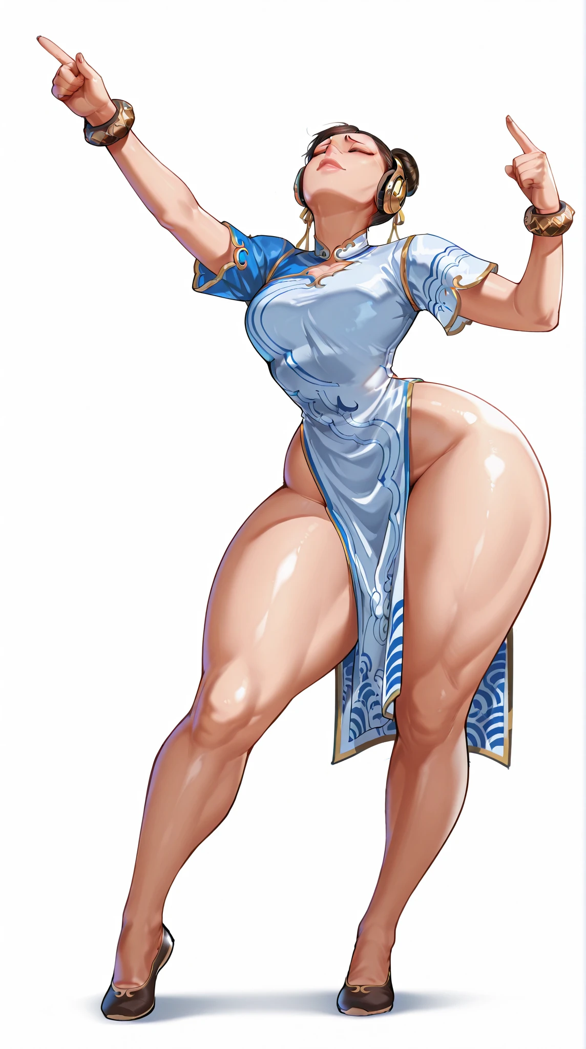 (masterpiece), best quality, female warrior, huge girl, female muscular:1.2, ((long hair:1.6)), (silver hair), big breast, (curvy:1.7), (((blank background))), ((full body)), fingerless gloves, sandals, sleeveless, covered nipples, detailed dress, ((straight hair:1.5)), (very thin hair:1.5), ((camel toe)), corset, bare legs , ((showing armpits))