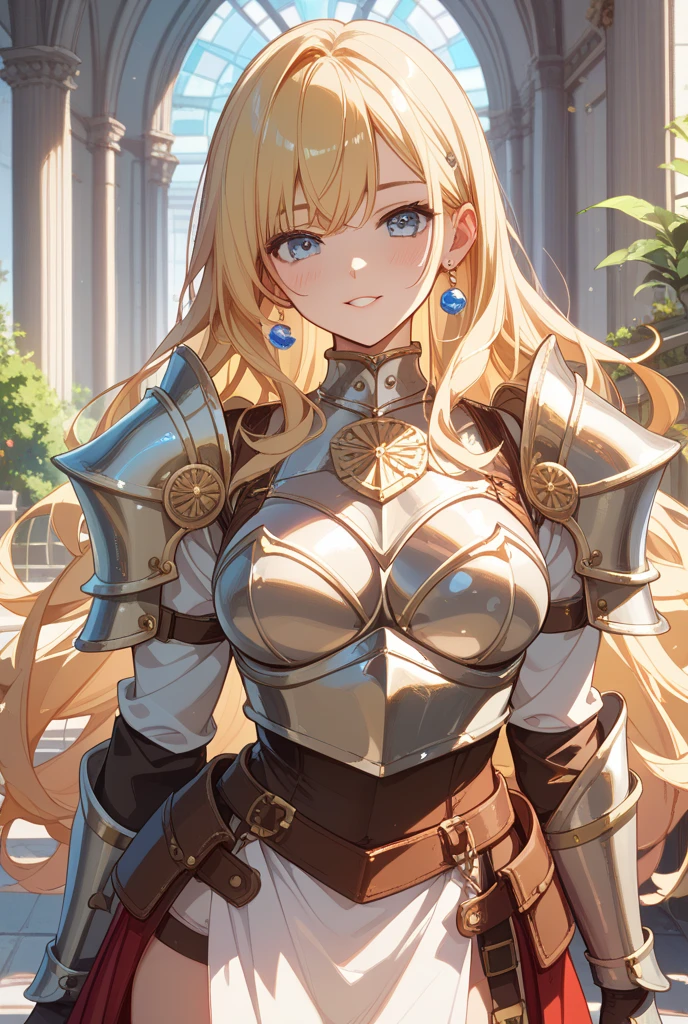 (Adult women:1.5)、Very detailed、highest quality、Best image quality、masterpiece、8k、Anime Face、A kind smile、Open your mouth、Sparkling blue eyes、(Blonde Wavy Hair:1.5)、、Muscles of the whole body、T-back thong、Thigh belt、(Wearing gold bikini armor:1.5)、(Cowboy Shot:1.5)、(Leg armor:1.5)、(Wearing a helmet:1.5)
