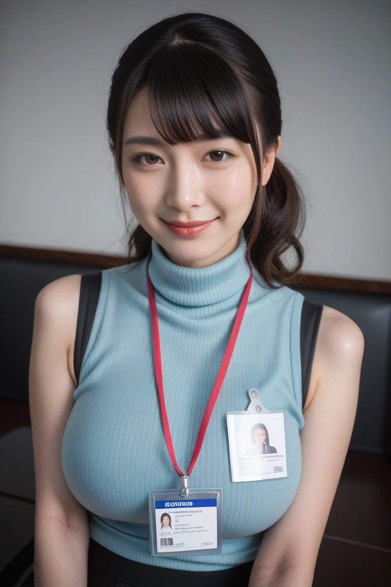 58
(a 20 yo woman), (A hyper-realistic), (masutepiece), ((A dark-haired、short-hair:1.3)), (Breast), kindly smile, (Clothes printed with anime characters)