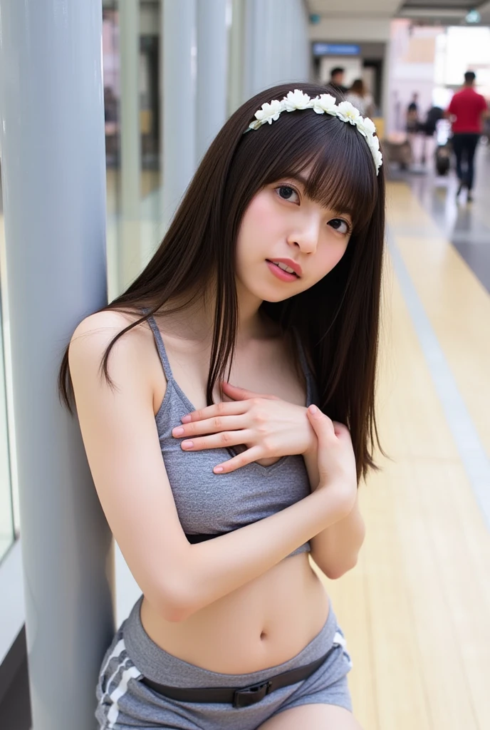 (masterpiece, highest quality:1.2), 8k, 12才のFull nudityの女の子, 85mm,Official AR RAW Photos, スーパースリムなスレンダーbeautiful girl, Fully nude、Shaved、Very small breasts、show me your ears、Naked girls photoshoot、Full nudity, Cute face, close, Half Body, Gardenia, beautiful girl, , Thighs, , Station platform、 Looking at the audience, No makeup, (Big smile), Film Grain, chromatic aberration, Sharp focus, Face Light, Bright lighting, 10 generations, Detailed face, Background blur,、(((((())))))、((((((12才のFull nudity女子高生)))))、Narrow waist、Embarrassing pose、Shy and nervous girl、 Sad face