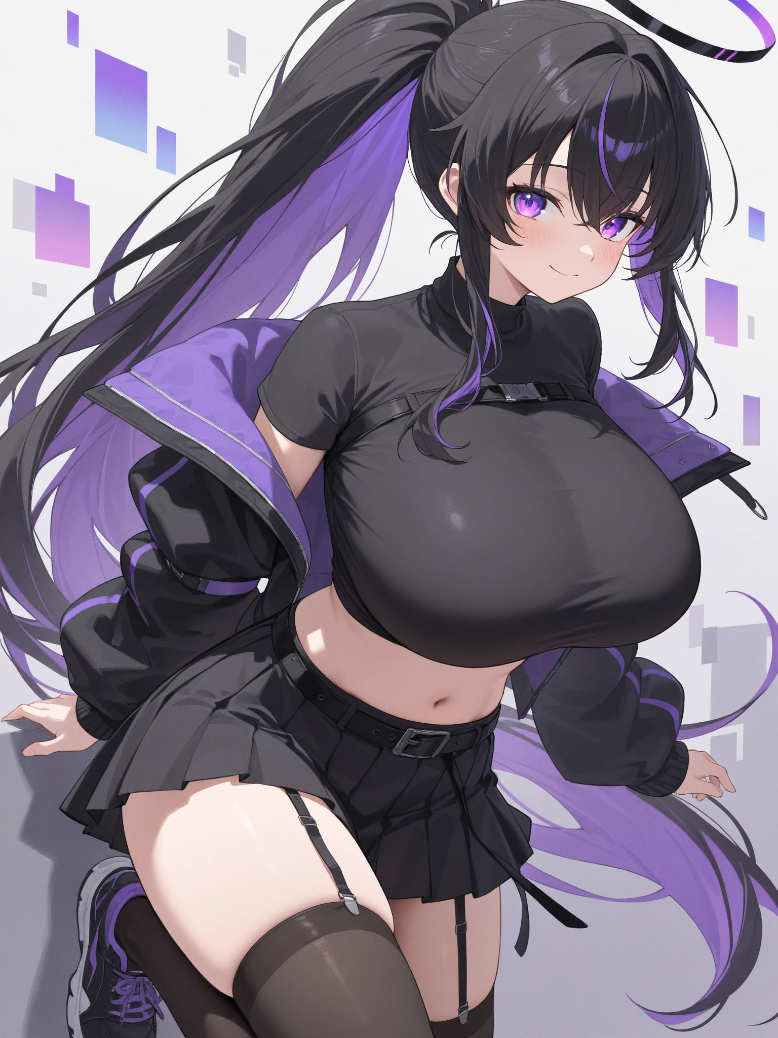 1girl, black bunny ears, black hair, bright purple eyes, glasses, big butt, big boobs, naked, having sex, cum, room, high res, ultrasharp, 8K, masterpiece, looking at viewer