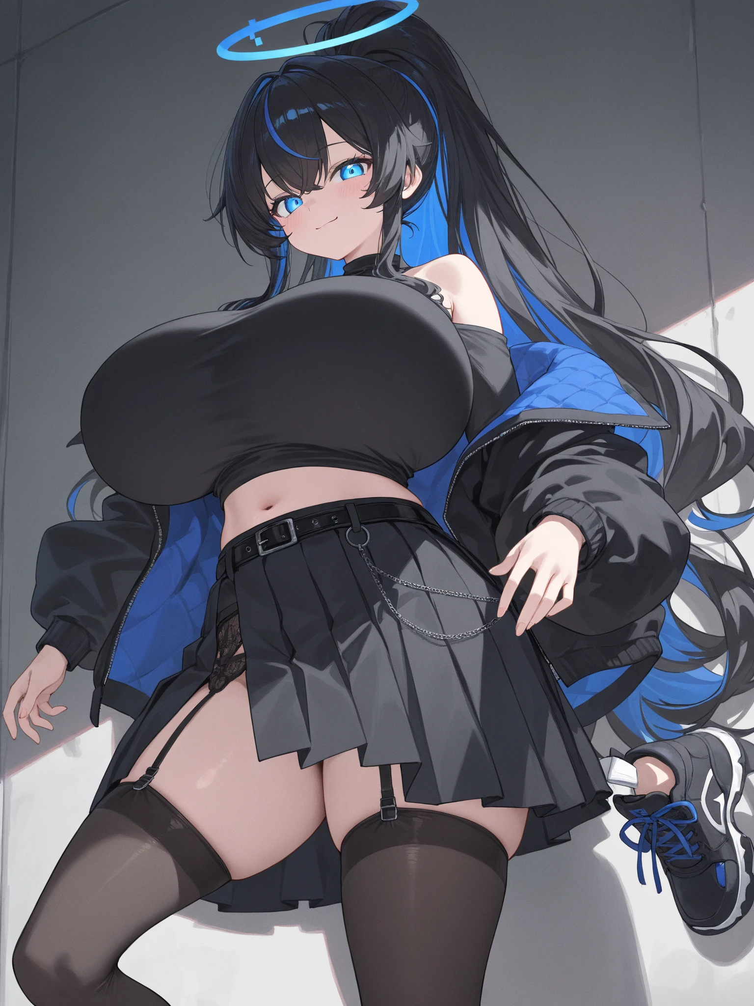 ((high res)), (Masterpiece), perfect anatomy, perfect shading, field of depth, (best quality), extremely delicate and beautiful, perfect lighting, detailed face, ultra cute face, cute, (cowboy shot 1.2), looking at viewer, full body, ((1girl)), ((solo)), genshin impact ((yelan)),
((blush)), nervous, extremely tight clothes, large breasts, cleavage, perky breasts, (((wide hips))), ((thick thighs)), (chubby), chubby belly, fat rolls, belly hang,
street, town, intricate background, detailed background, standing, arms behind back,