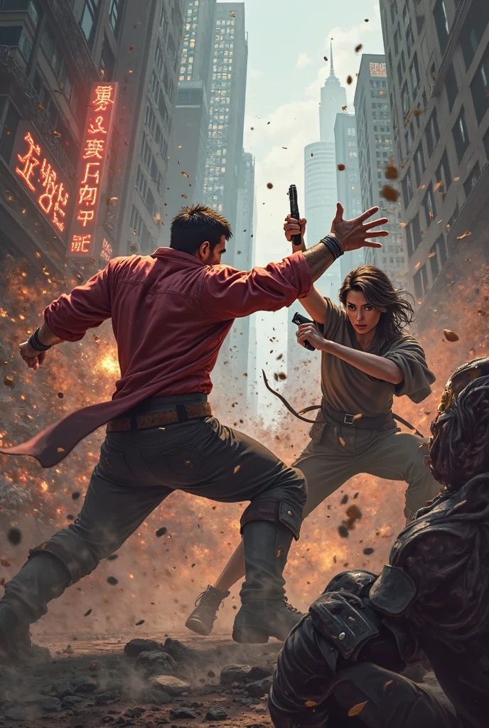 Two young men ran desperately towards the warehouse,Behind is a horrible group of zombies,A terrifying roar was emitted。All around was a bloody and gloomy scene,It seems that life is in danger at any time。