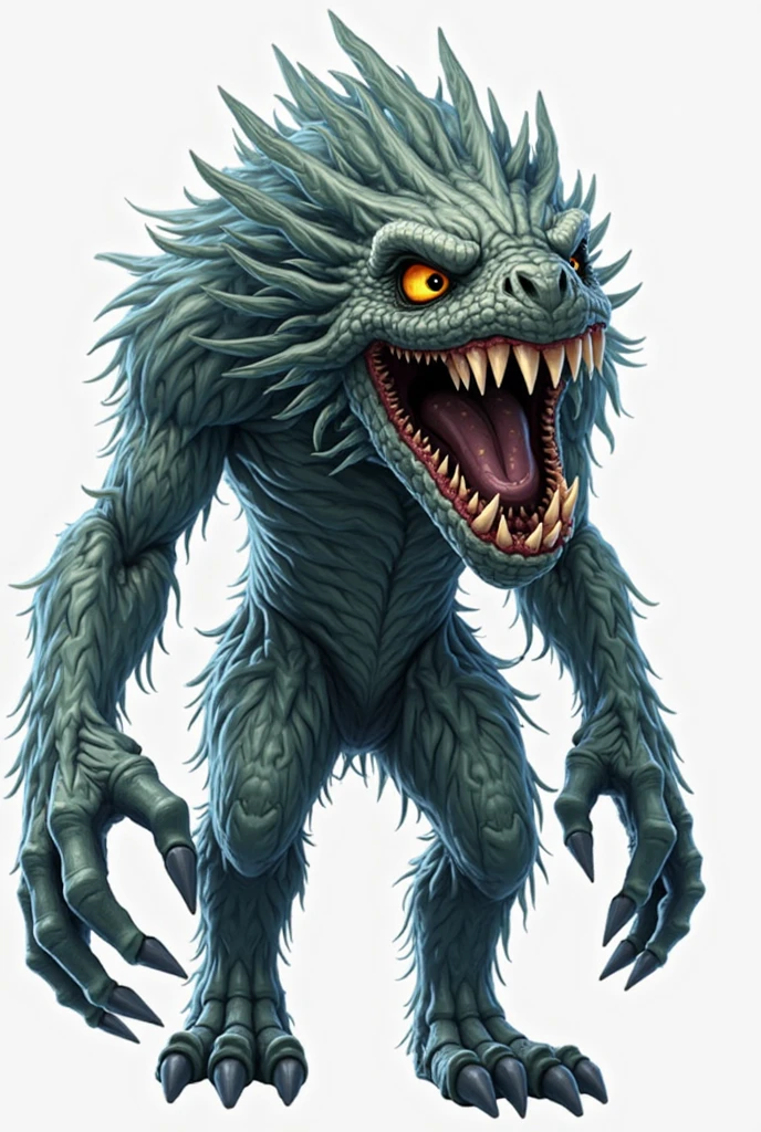 Monsters bosses anime medieval drawn white background