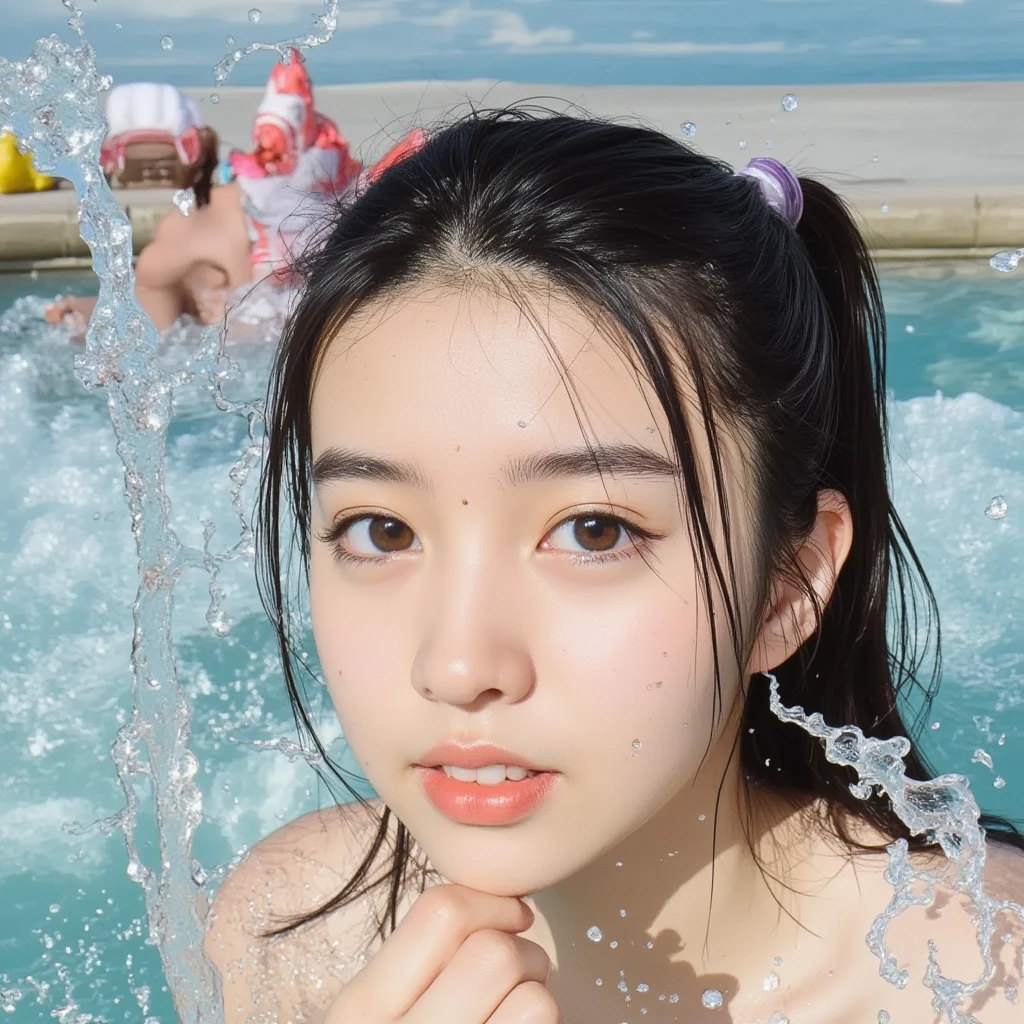 1girl, solo, (ultra detailed), HDR, perfect face, beautiful, shiny skin, 1girl, fellatio, 1boy, penis, japanese, nude, sweat, saliva, (shiny skin), black eyes, bangs, mole, realistic, room, blowjob, blowbang, sucking cock, penisface, clear face, perfect fingers)), nipple, pussy, nipples, cute face, beautiful face, bokeh, from above, Surrealism, masterpiece, best quality, high quality, 16K, UHD, anatomically correct, high details, accurate