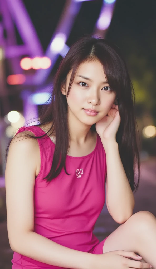 a billboard of perfume advertisement with z logo, with soft pink and white color