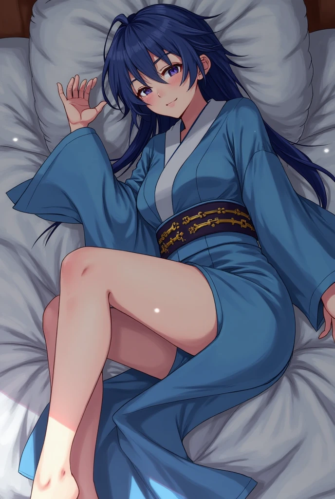 (masterpiece, best quality, cinematic, lifelike, Super detailed), 1 girl, (medium shot, full body view, Front view:1.5), (Naruto Shippuden Hinata Hinata), (Dark blue hair cut,Long waist-length,Shoulder-length hair), perfect hands, perfect face, (big breasts, large cleavage:1.4), round ass, (Wearing traditional white kimono,A flower in the hair), (Seductive pose), (Bright Eyes, Pure white pupils, detailed student, blush, Lips slightly open, nude lips)