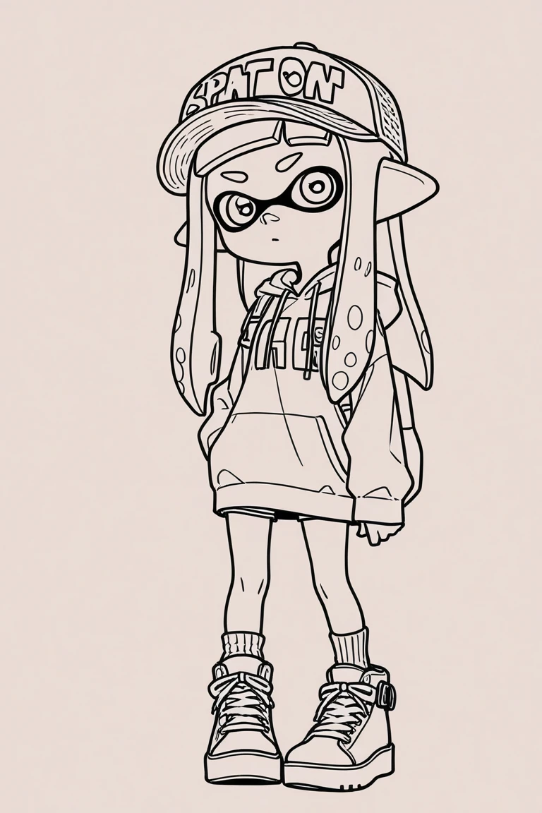 4 Splatoon Girls, bust_chart,(white background:1.2),(bikini:1.2) ,white background, (flat chest:1), (small breasts:0.8), highest quality ,masterpiece,