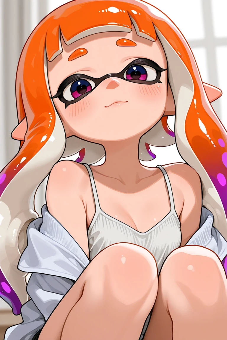masterpiece, best quality, (1 girl), solo, nice hips, medium breasts, (moaning), nerd, young girl, wide hips, (kids bedroom), detailed eyes, (one big braid), ginger, shy expression, shy, sitting, freckles, glasses, braces, braces on teeth, open mouth, bra, pussy, (shy nerd girl), bed, laptop, blush, nerd, twin braids, spread legs, moaning, ((masturbating)), (fingering pussy), (two fingers in pussy)