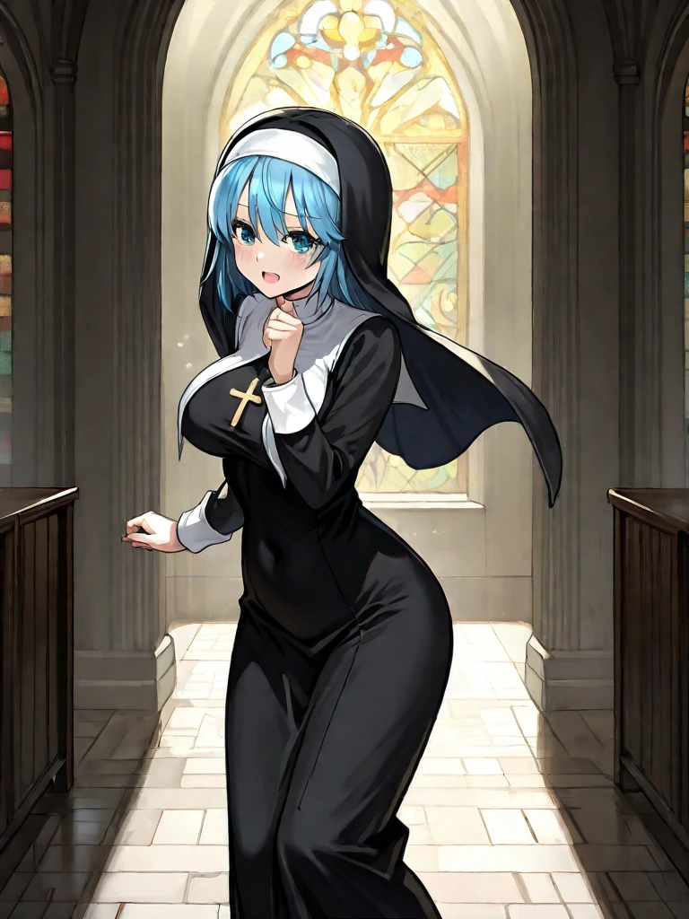 score_9, score_8_up, score_7_up, score_6_up, score_5_up,  source_anime,
BREAK
1 girl, solo, Evie_Paladins,  nun outfit, church background, annoyed
BREAK
,  <lora:EviePaladins3:0.8>