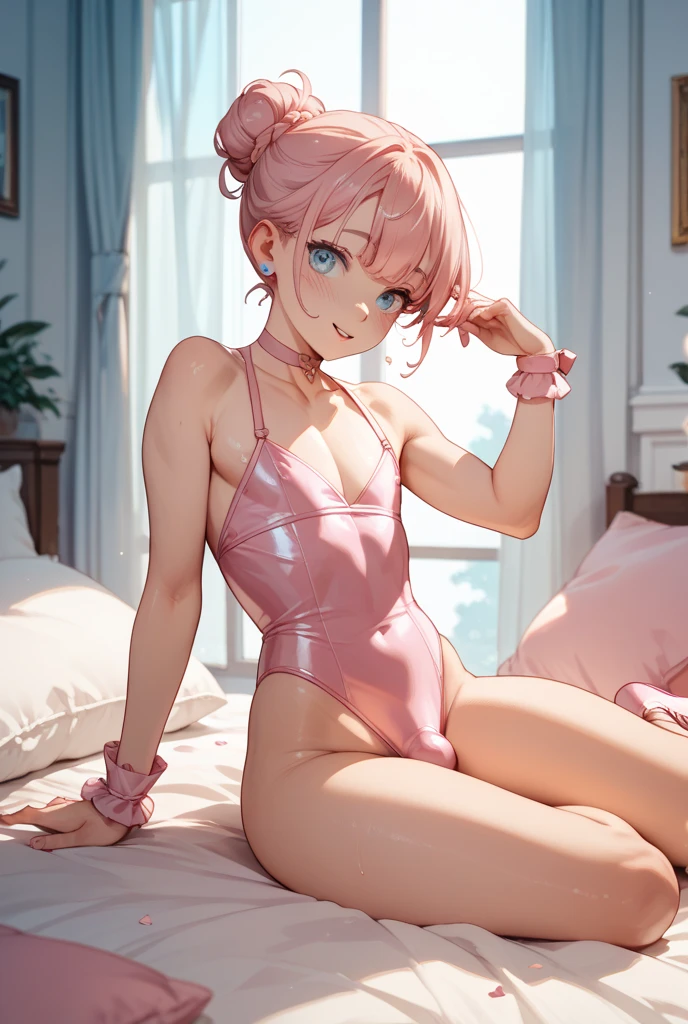 1girll,(Camel toes:1.6)White transparent one-piece stockings,Transparent clothes,((Masterpiece,Best quality(aquarelle:1.1)(brunette color hair,Yellow-haired,Pink hair,Green hair,Yellow-haired,blond hairbl,blue colors,light blues,Light pink,Light gold,greys,red colour)(short detailed hair,long whitr hair,dual horsetail,Qi bangs,mid hair)(Light blue eyes,Red eyes,White eyes,Cyan eyes,green color,purpleish color,),A high resolution,,Happy expression,fanciful, facing front, black lence stockings,Camel toes,(Camel toe 1.6),(White one-piece transparent clothes,Pink one-piece transparent clothes,Clothes transparent,Cyan one-piece transparent clothes,Dead reservoir water)(The legs are open,showing panties)8K quality,,Lie down in bed。)),1girll, (Pool scene,Market scene,Warehouse scenario,Storage room scene,Royal Palace scene,Deep forest scene,Street view scene)brunette color hair