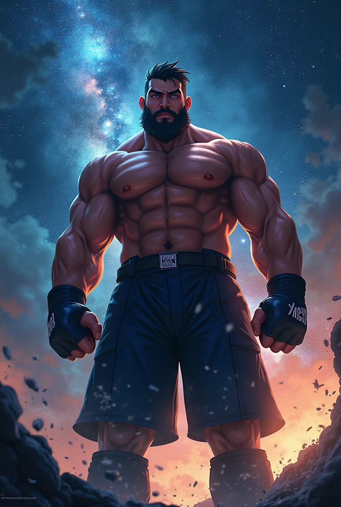 Ultra-high-definition illustration (4K, 8K, high resolution, Masterpiece: 1.2) presents a colossal, muscular figure, embodying the essence of Wolverine. His gigantic stature towers over the surrounding landscape, a testament to his formidable strength. His enormous, bulging biceps flex with each stomp of his feet, showcasing the immense power hidden within his sinewy frame.
The detailed body is a masterpiece of anatomy, every muscle and tendon meticulously defined. His hyperdetailed face is adorned with thick eyebrows and a manly stubble, while a rugged, designed beard