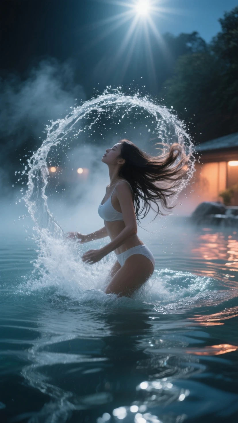 a glowing head made of glass and a glowing body made of glass, full body, long legs, amazing particles pulling out of the glass head and body, like droplets of glass floating, 8k highly detailed digital art, intricate artwork, octane render, mind-bending digital art, breathtaking digital art, 3d digital art, 8k hd wallpaper, volumetric lighting, highly reflective glass particles