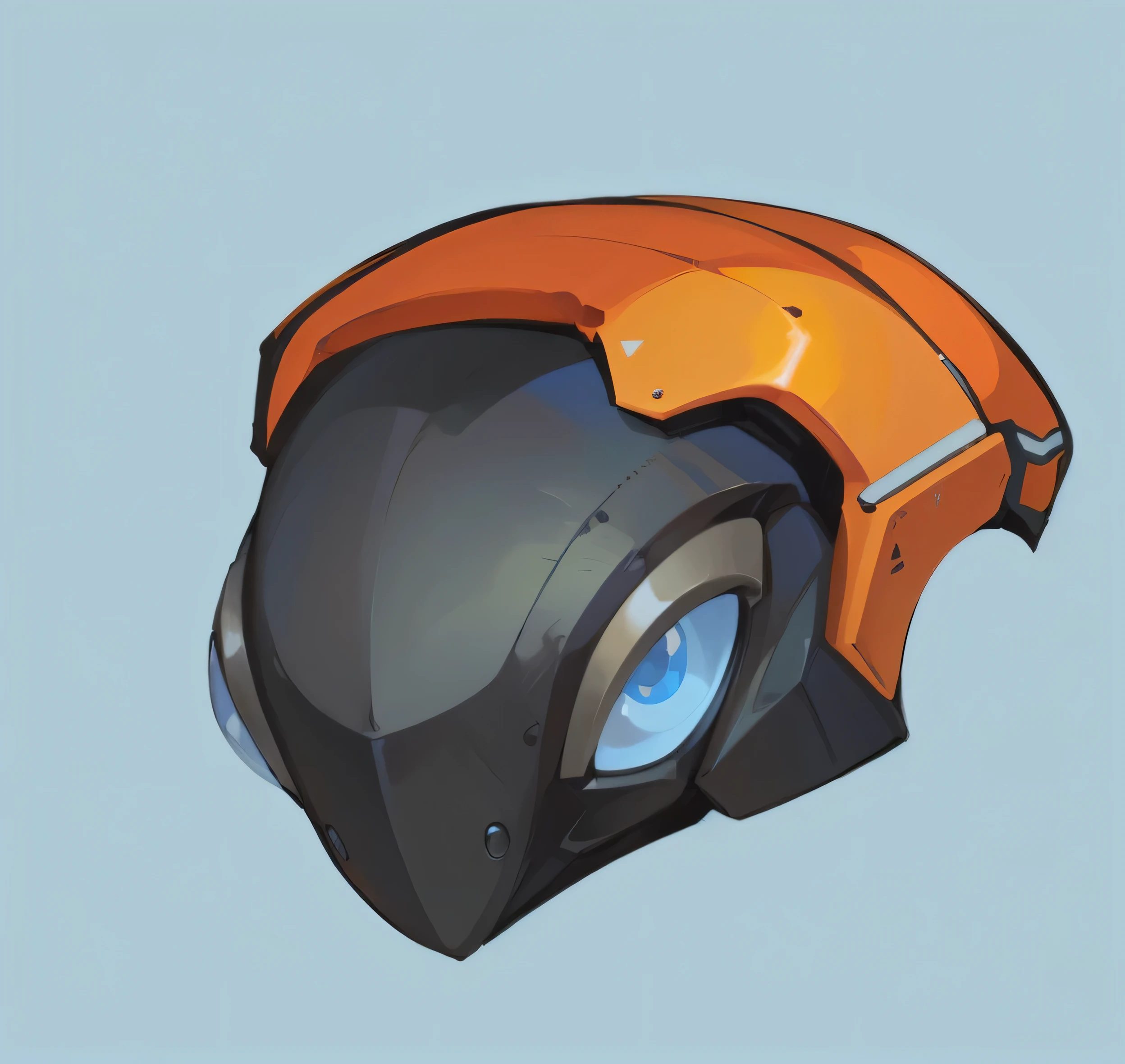 (Masterpiece, ) detailed,、4K、Masterpiece、Outstanding style、mechanical beetle,Orange Wings ,blue eyes,Mecha