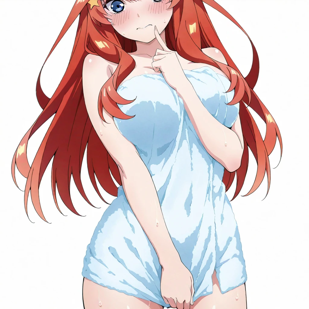 1girl, tsundere, small breasts, ((huge belly)), ((obese)), (red hair:1.2, twintails, very long hair, open forehead)), ((nude)), :< expression, pouting, inexpressive, neutral, sfw, ((white background)), anatomically correct, best quality, award winning, highres, 16k, 1080P, HD, masterpiece, accurate, border, outside border,