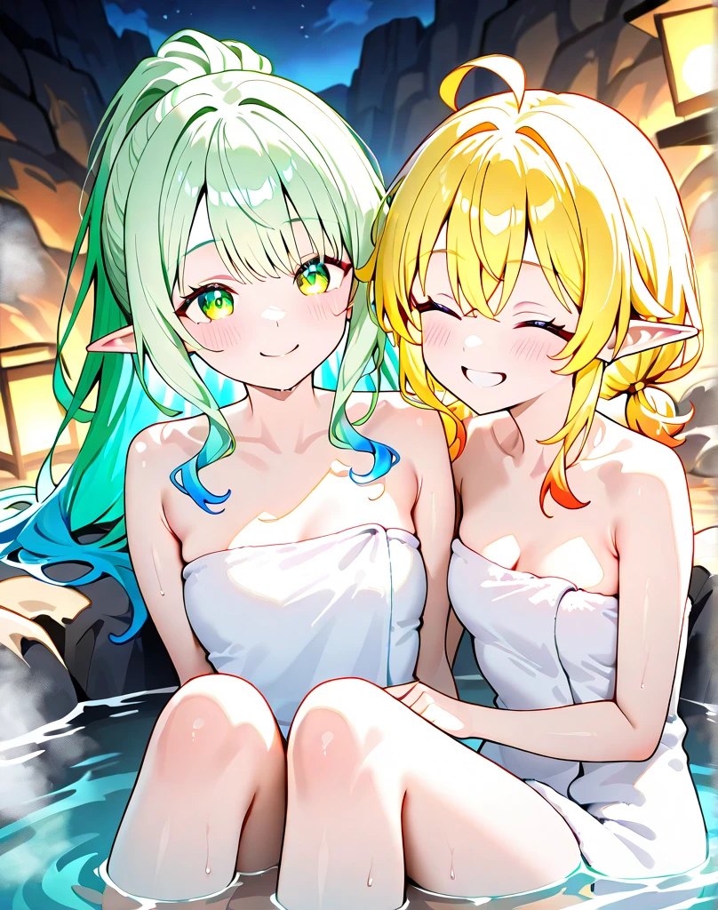 Silver Haired Elf、Naked Apron、kitchen、piece、cooking、Smiling face、Plump system