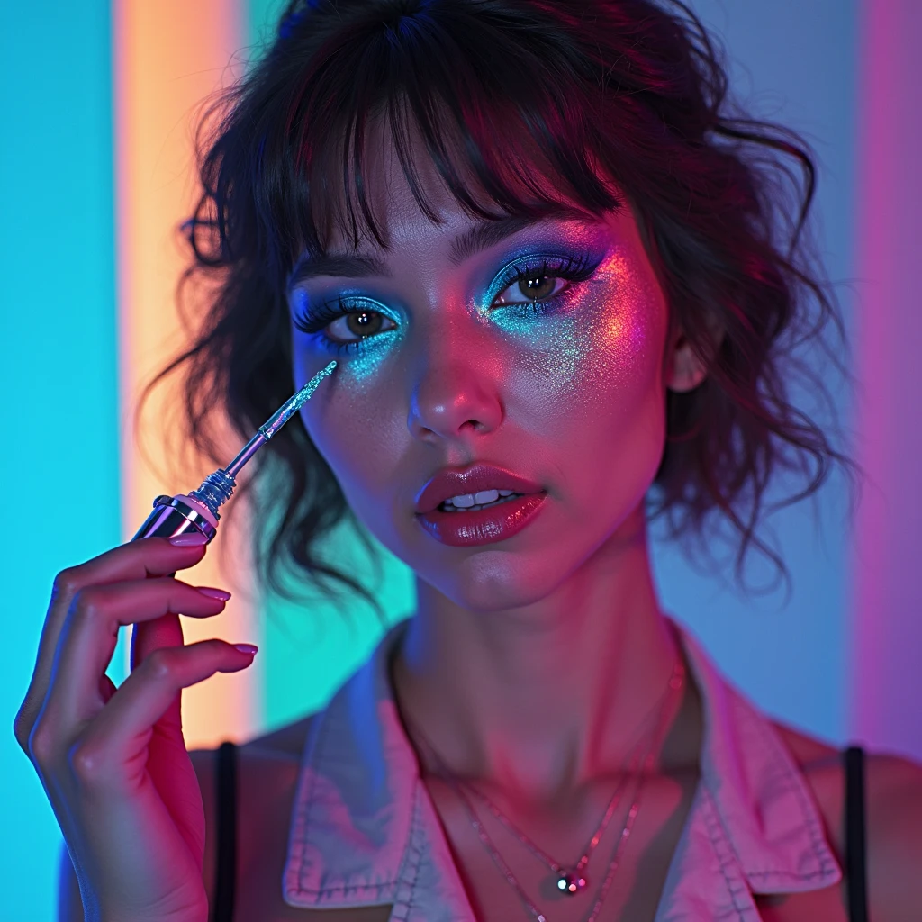 Smoke pink neon colours