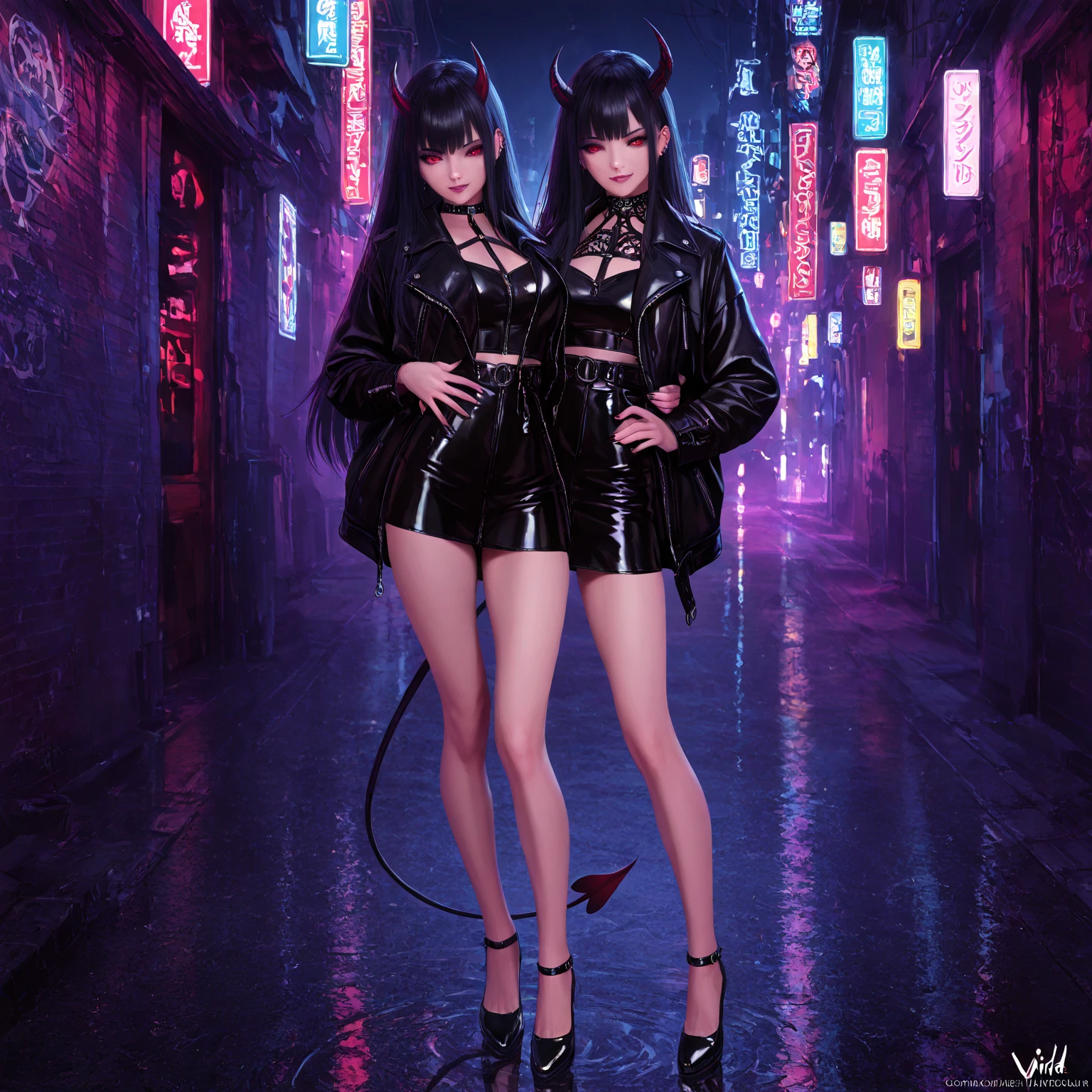 （8k，RAW photos，High light sensitivity，best qualtiy，tmasterpiece，超高分辨率，fidelity：1.25），full bodyesbian，Cat ears，black in color，（the night），rained，taking a walk，City lights，delicated face，soaking wet --auto