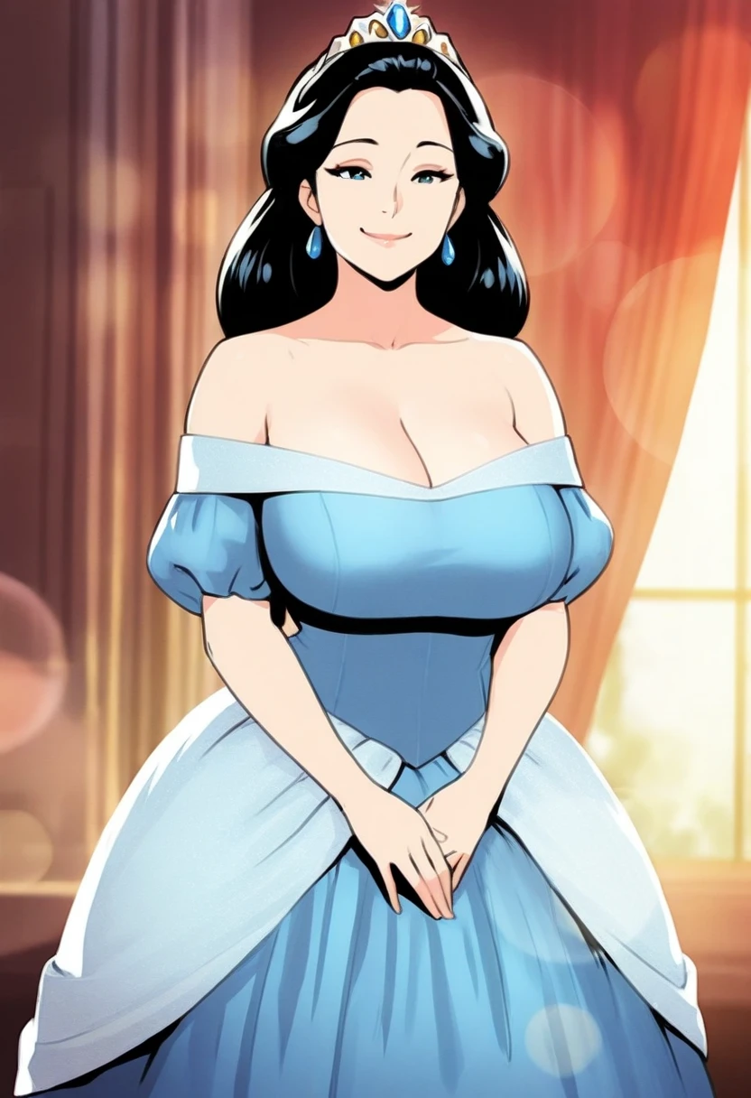 Hestia, Greek goddess, A simple and modest woman, with a serene and calm appearance. Geralmente, she is pictured wearing a transparent white dress, standing, long black hair, expressive, brown eyes, your body is curvy