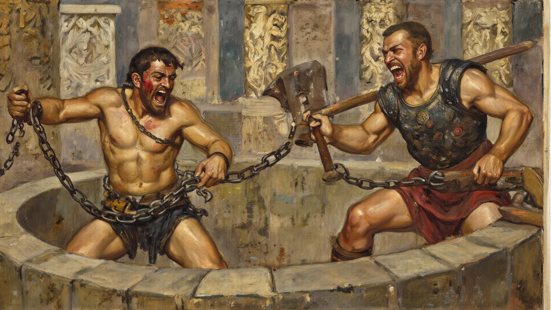 Barbell and garilla painting