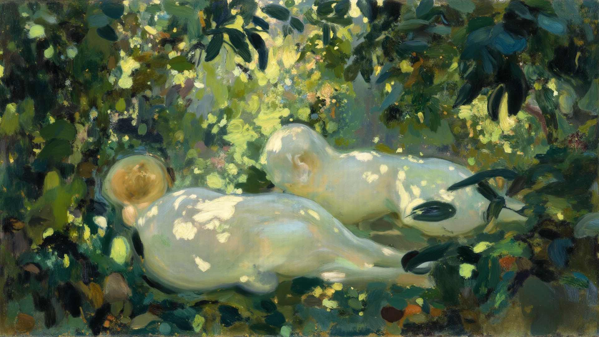 Anatomically correct drawn face, pointy breast, arms, legs, ass, trunk, neck, pelvis, butt, body. Masterpiece high contrast oil painting in Visible heavy oil colors brushwork of the most beautiful female on Earth nude sunbathing lying on side naked on beach, strong Impressionist brush marks, impasto, elegant composition. Seen from lateral. Complete body visible. Beautiful proportioned superb entire figure visible. Beautiful face.