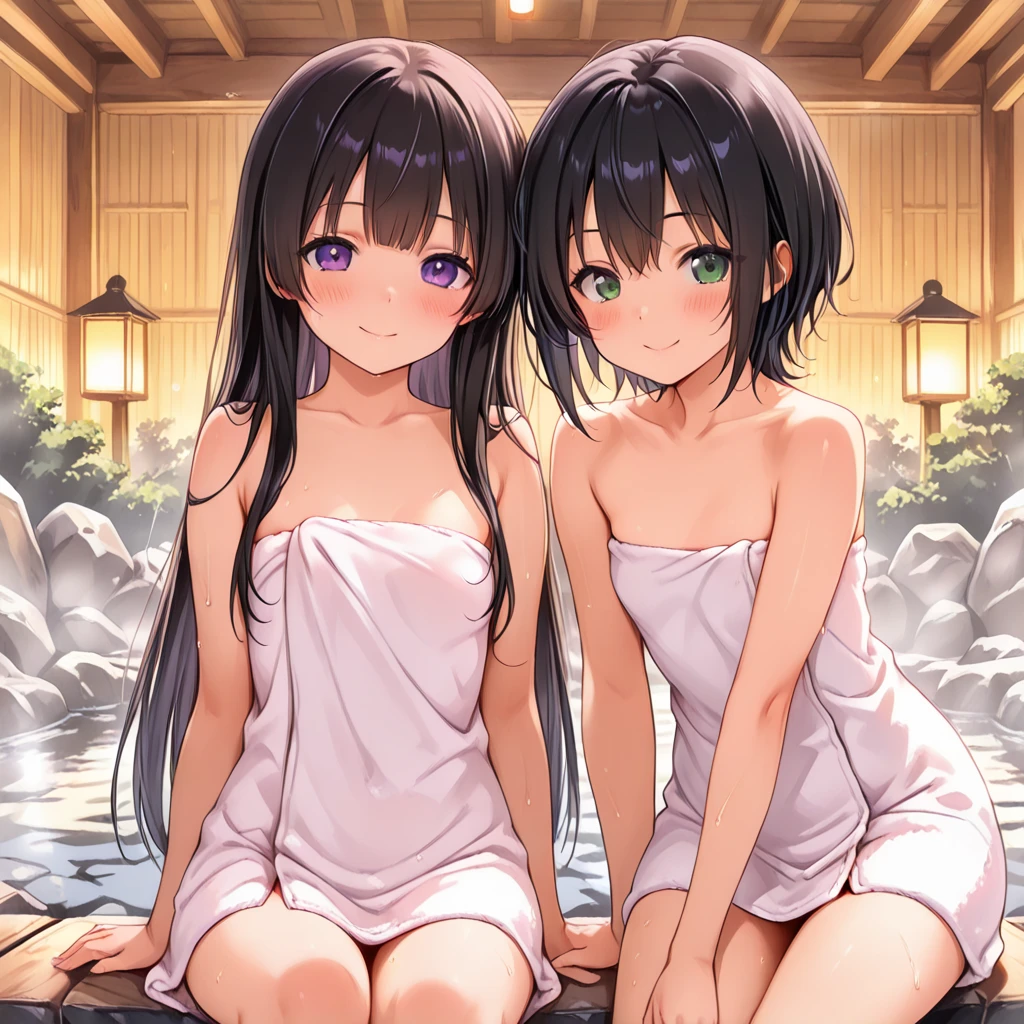 (Masterpiece, best quality, ultra detailed), spa, resort, massage, masseur girls, lying face down in spa, indoor, sea, relaxing, sleeping, yuri, hugging, (masseur pushing girls back:1.5),