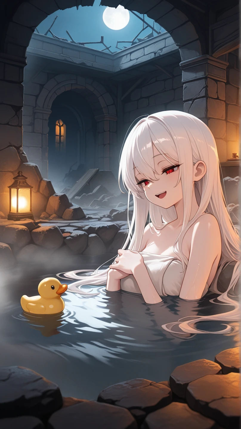 a girl, sexually suggestive, sitting, full color, Long white hair, Red eyes ,Eyeliner, Red, open air, Rose, night, ruins, Butterfly,mine same as the original, mine, , (:1.2) rest, (cheongsam), (view from below), (place one's arms behind one's back), (wild lift), thin dress, Crotch cutout, best quality, high resolution, unified 8k wallpaper, (illustration:0.8), (beautiful and delicate eyes:1.6), extremely detailed face, perfect lighting, Very detailed cg, (perfect hands, perfect anatomy), soles of feet,sitting,blond,red lips,Acting cute,Feet close up,Soon,Complete feet,white,close up, ((Nude)), ((naked)), ((from below:1.3)), ((beautiful feet, toes)), ((fully naked, no clothes)).