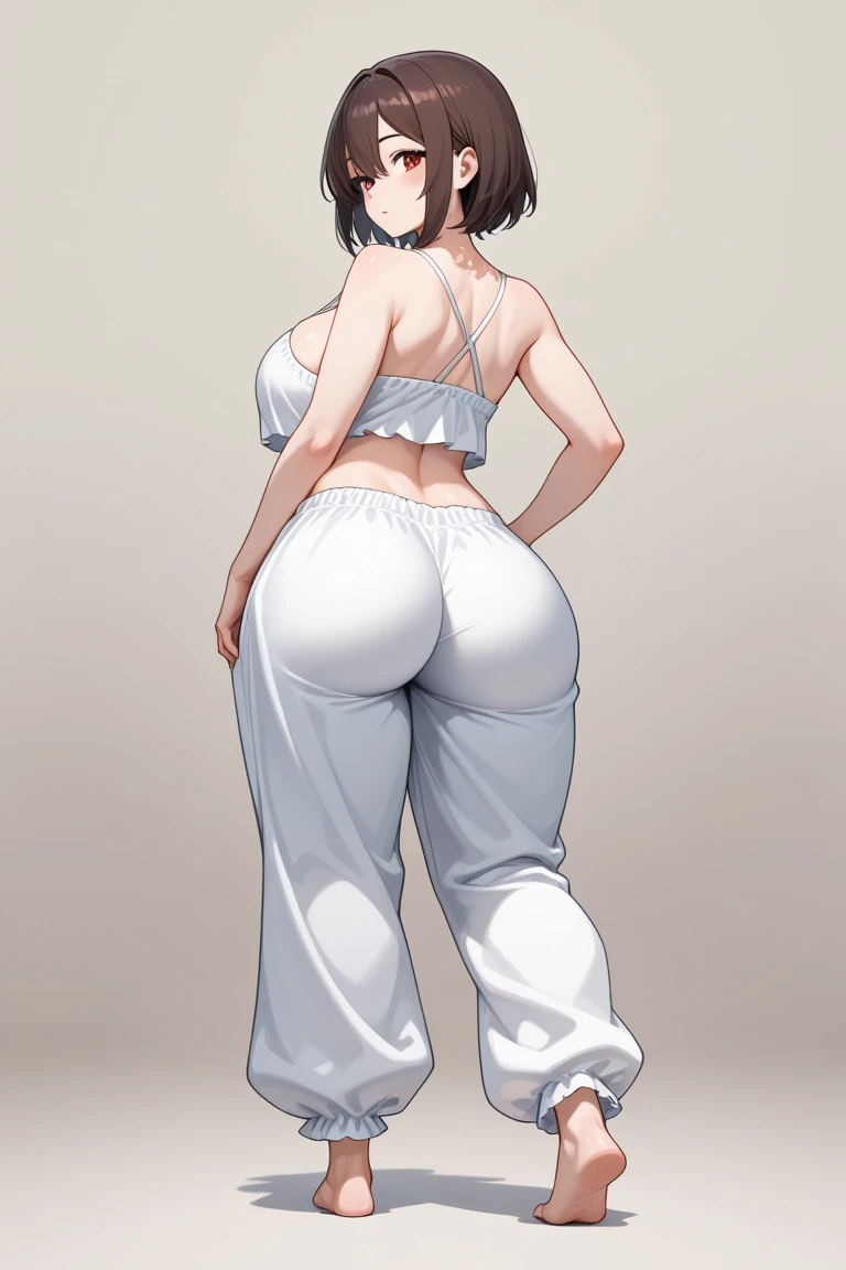make a pretty lineart of a very pretty woman with a curvy body (big ass and big tits) Milf, seduction, underwear in cartoon style; Sketchbook