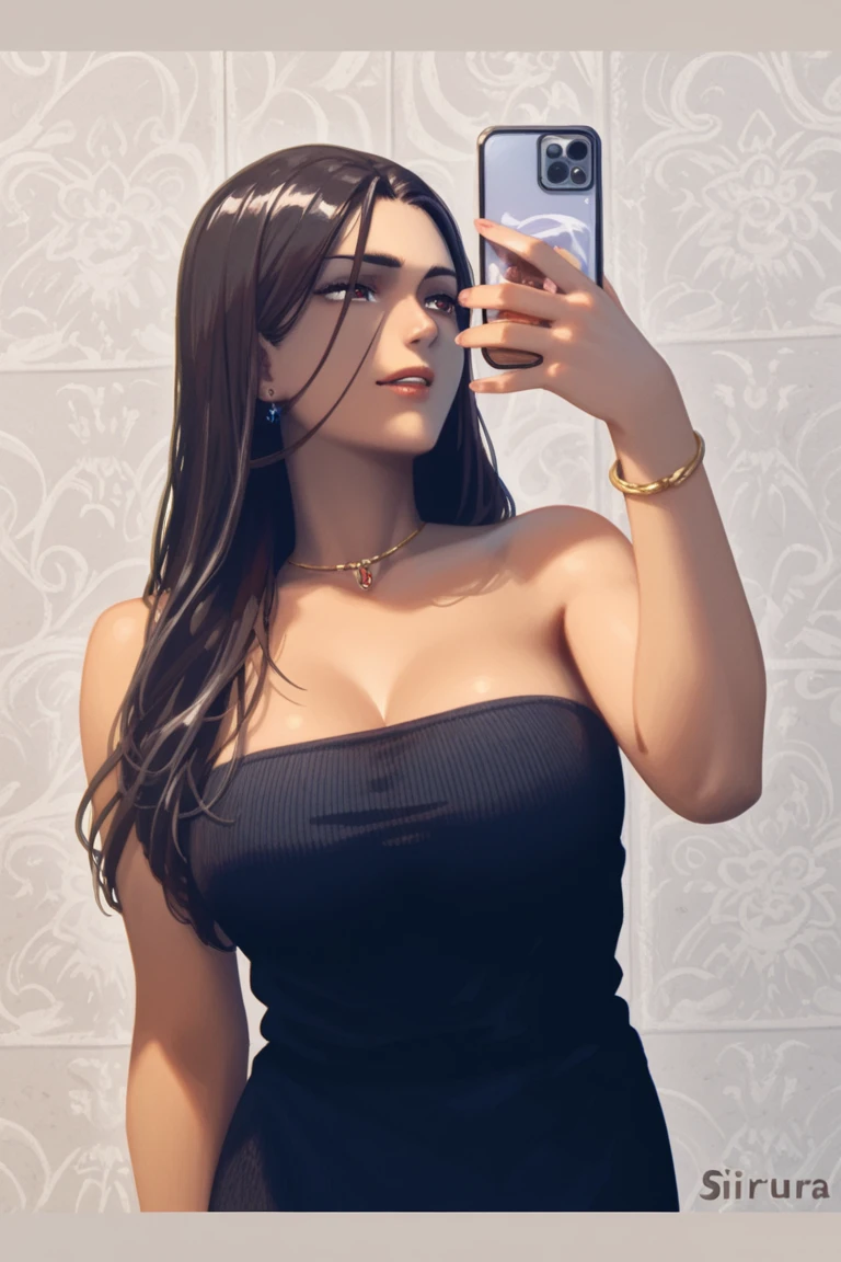 Female taking a selfie, milf, huge tits