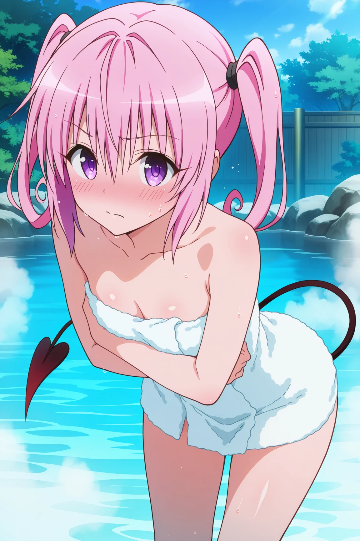Pink eyes,Loving pupils, of breaseal groove