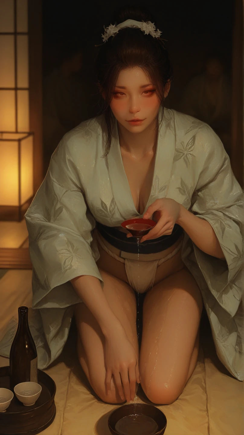 Japanese beauty naked,belt,Watch on wrist,Drunk,I&#39;m a little surprised by the hiccups.、Standing in front of a white wall、Above the knee shot、Small breasts、Tears