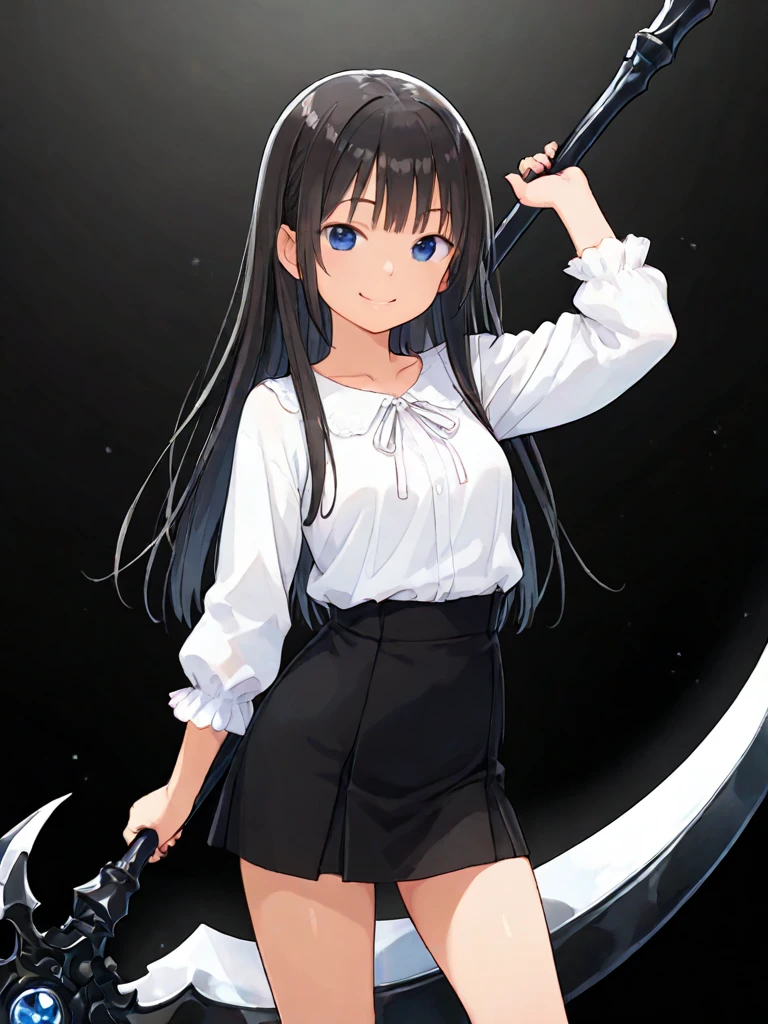 1girl in、AS-Adult、A smile、The shirt、skirt by the、（small tits）、Upper body portrait、