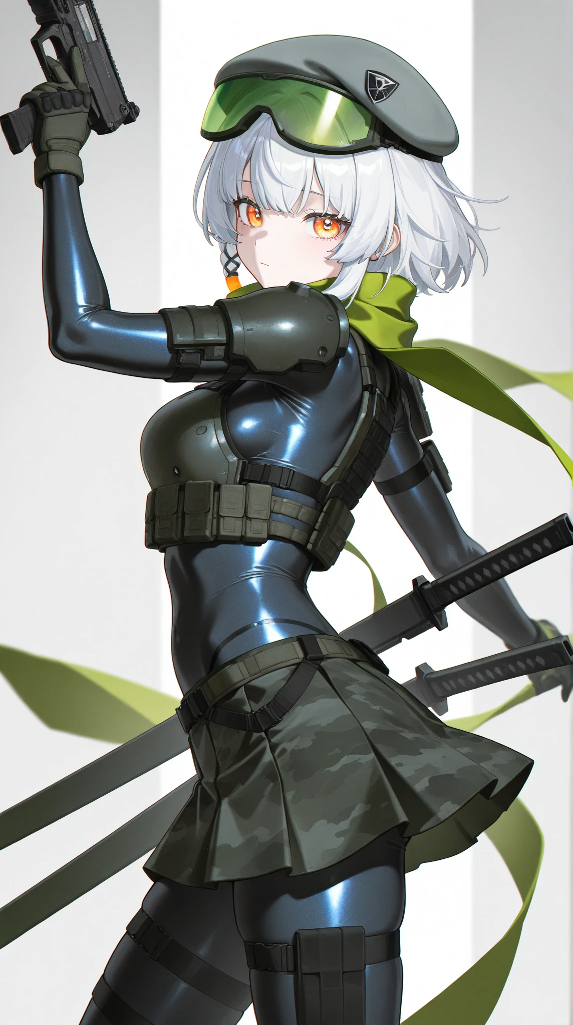 ((masterpiece, Highest quality)), (((very　Long Hair、Straight Hair)))、(((custom combat suit)))、masterpiece, Super detailed, 8K Portrait, RAW Photos, Female portrait photography, whole body, 非常にDetailed face, ((Fantasy)), ((())), ((Girl)), 15 years old, Detailed face, Character design sheet， Full Body Lesbian, Full of details, Various poses and expressions, Very detailed, depth, Many parts，美しいパラディンのGirl，Pure Black，Fantasyスタイル，Holding a shield，Very beautiful，High Balance, Natural light, race，raceパンスト，(((hime style,straight hair,hime cut,blunted bangs,draped hair)))、Hyper Detail Hair, Super detailedな目, Hyper detailing of thin eyebrows, Ultra-high density eyelashes、Sword Art、Combat Ready、Medieval muskets、