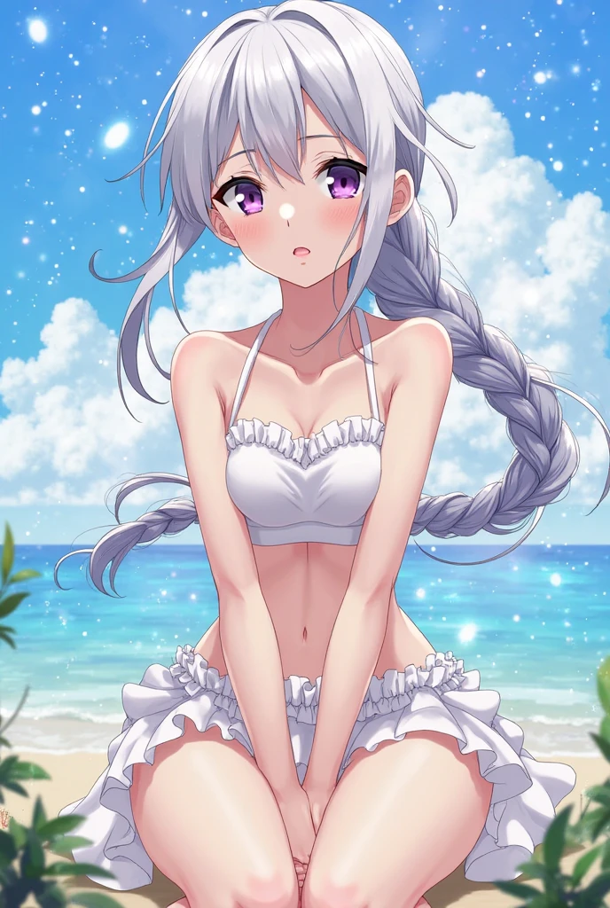 highest quality,best image quality,In 8K,4k,masterpiece,super detailed,beautiful、super high quality, highest quality,High resolution, super detailed,game CG,緻密でbeautiful目, visual art,five fingers, perfect hands,beautiful女の子,Lens flare,break,aine chidorigafuchi, 1 girl, bangs,blush, looking at the viewer,(old school swimwear),Wet,oily,sleeping face down,from behind,twist the torso,show me your butt