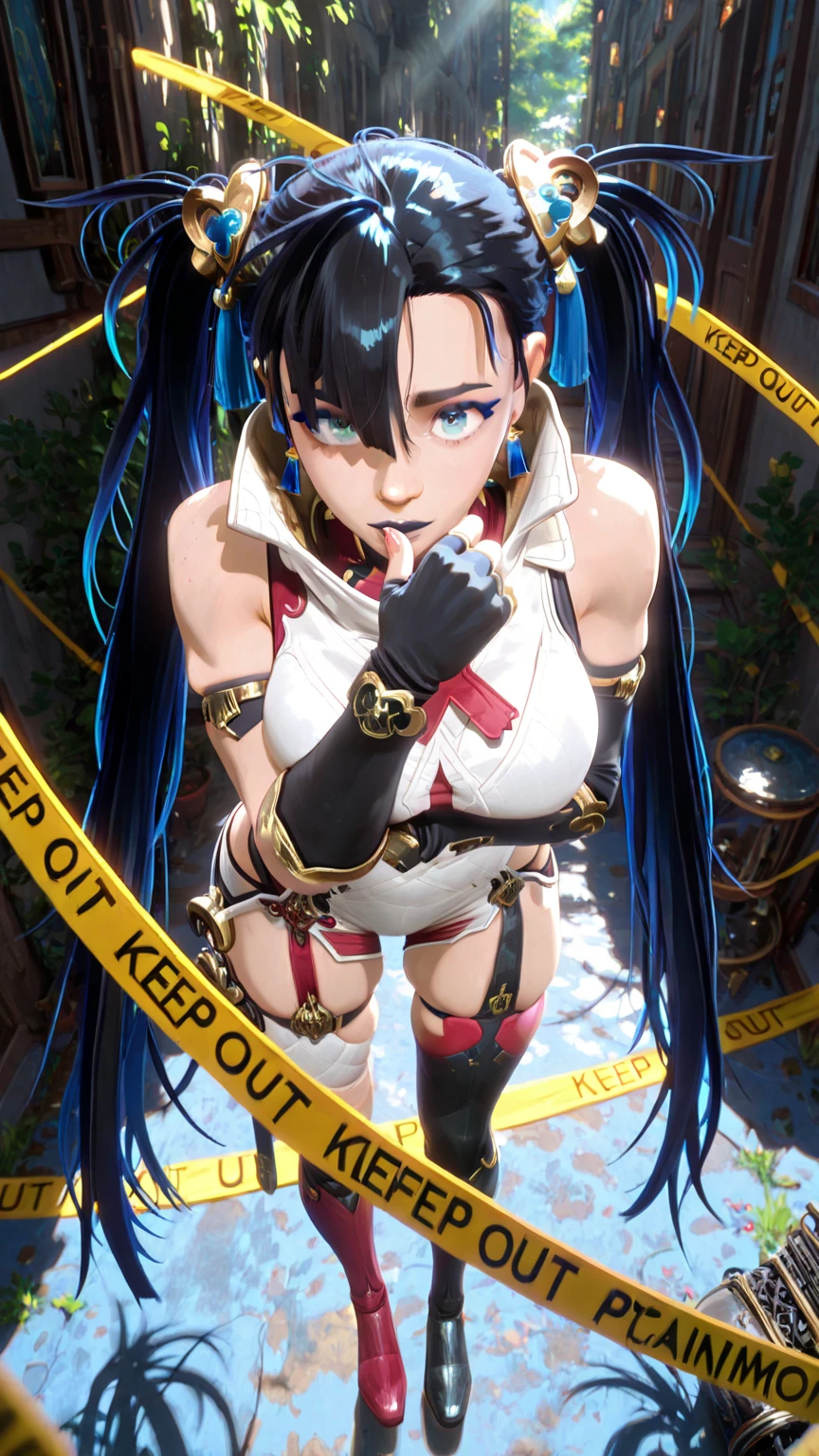 1girll,(blue hairs:2), long whitr hair,(Brown eyes:2),pointy ears,Arms behind your head, Long_Hair, Looking_at_peeping at the viewer, upper legs, the bow, abused, ropes, shackle,Red apple gag,asuna yuuki,White and red cuirass,BDSM, shackle, ropes, shackle, Gaggage, shibari, Bound_Arms, Ball_gag, shibari_polypubic hair_clothes